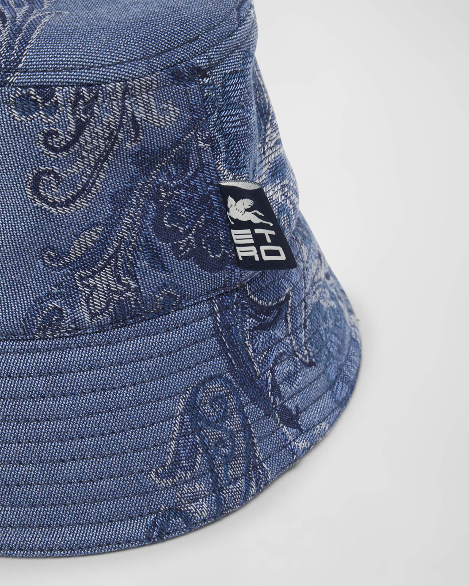 Paisley Denim Bucket Hat  1