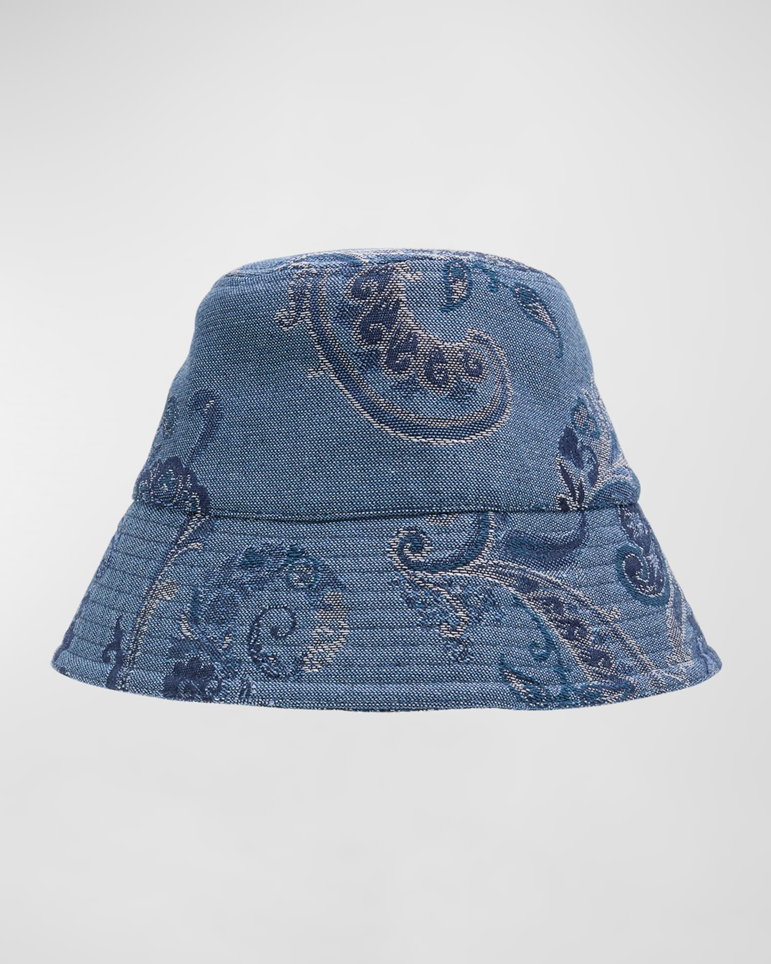 Paisley Denim Bucket Hat  0