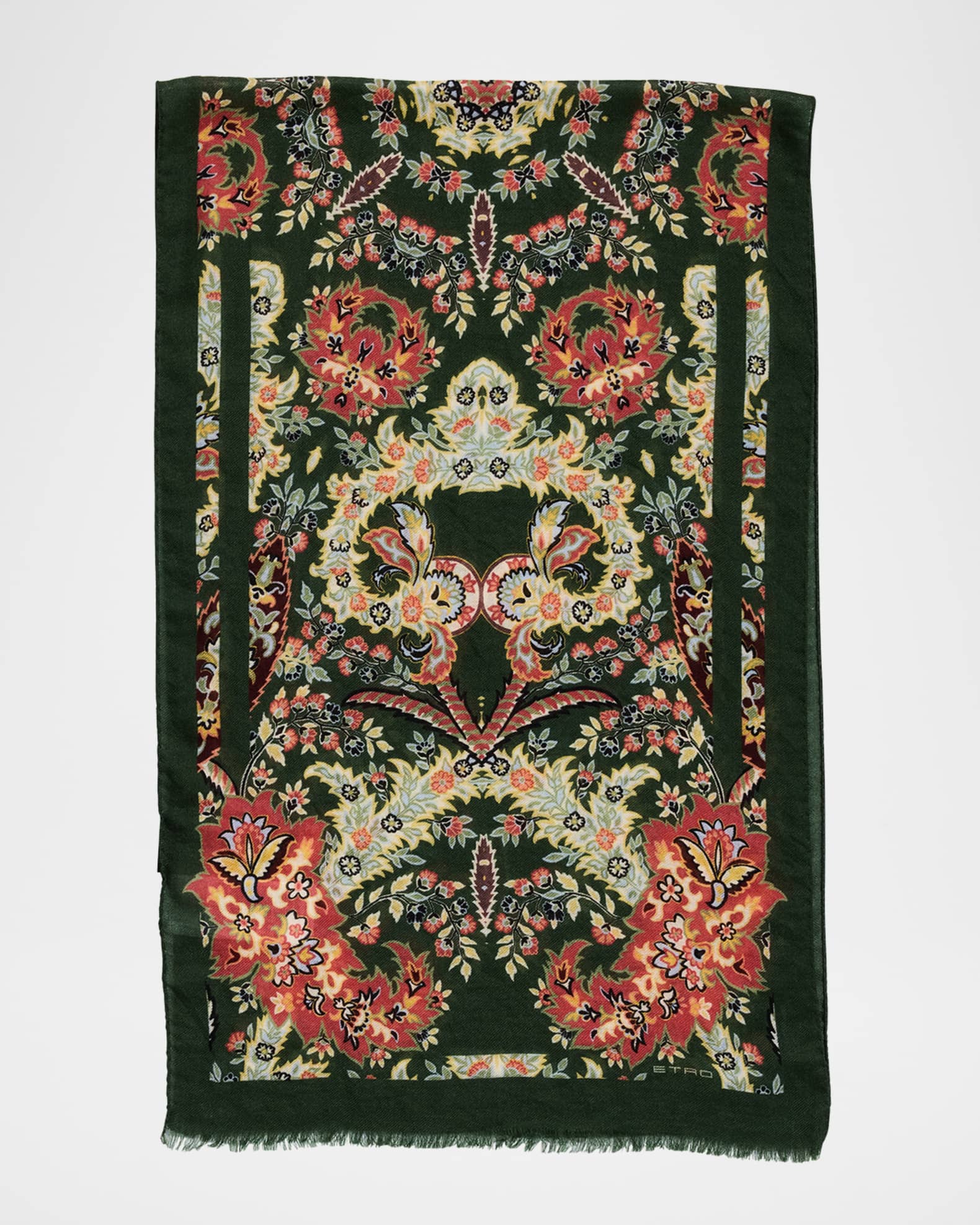 Tosca Floral Wool-Blend Scarf  0