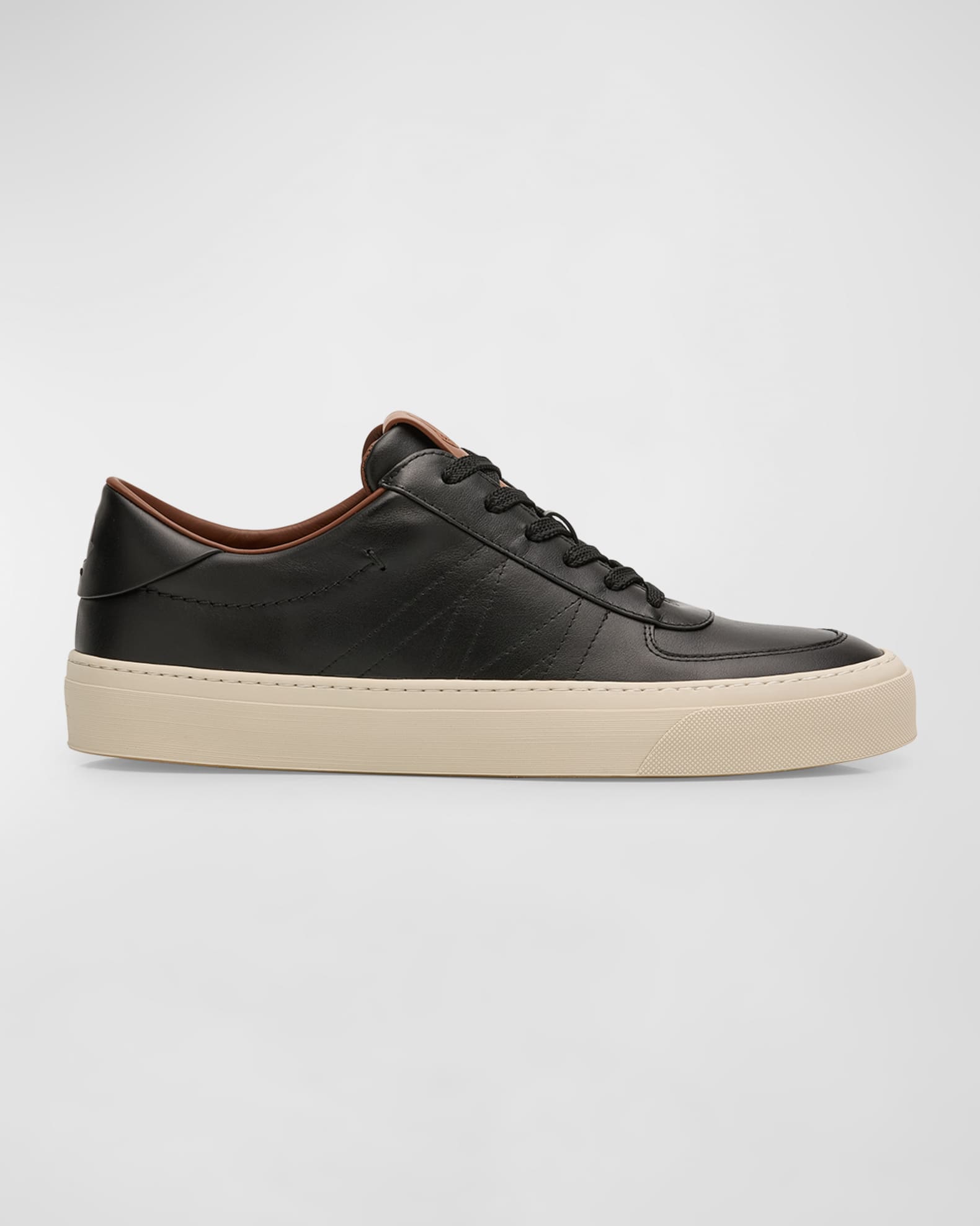 Moncler Men's Monclub Leather Low-Top Sneakers