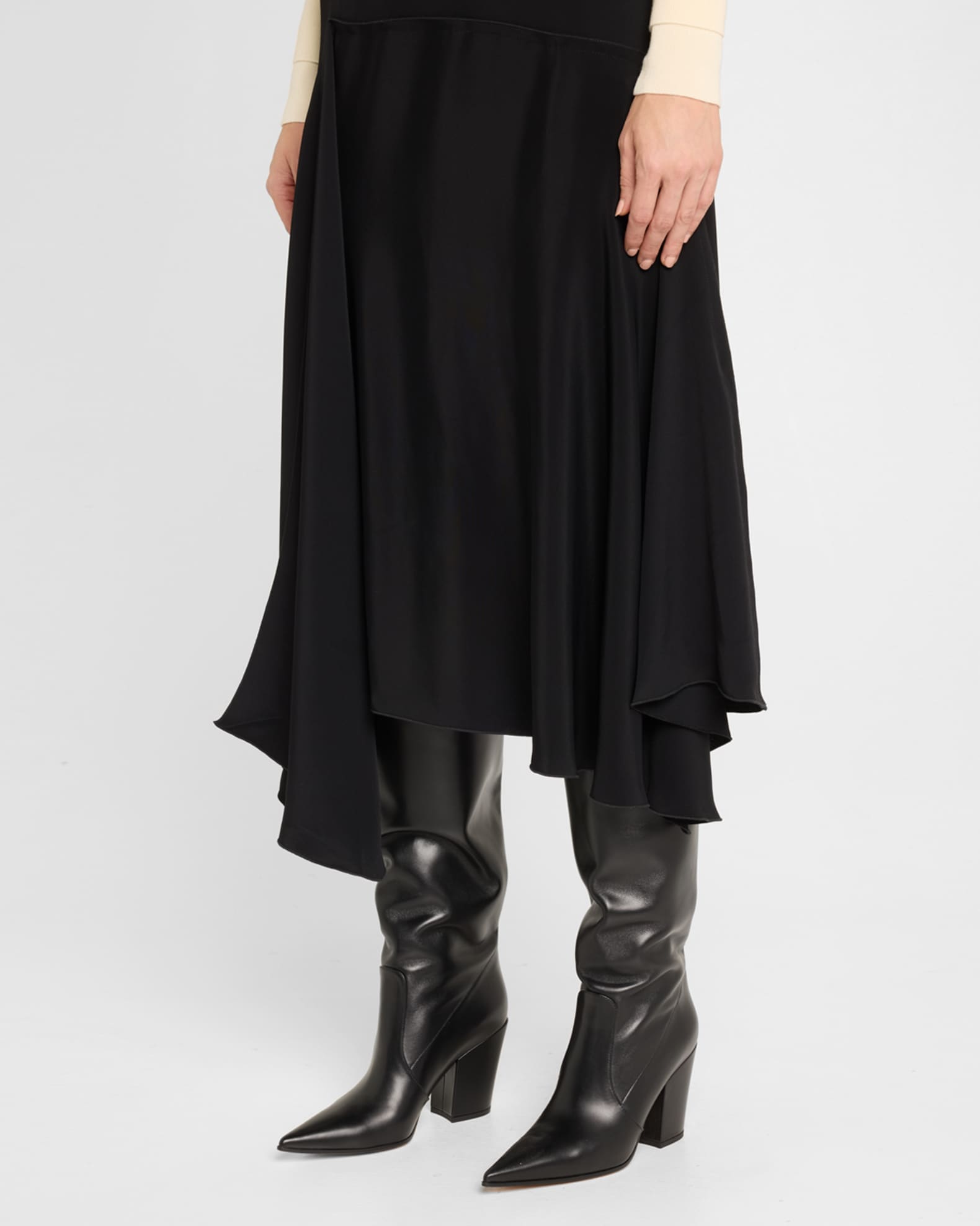 Calfskin Leather Over-The-Knee Boots 1