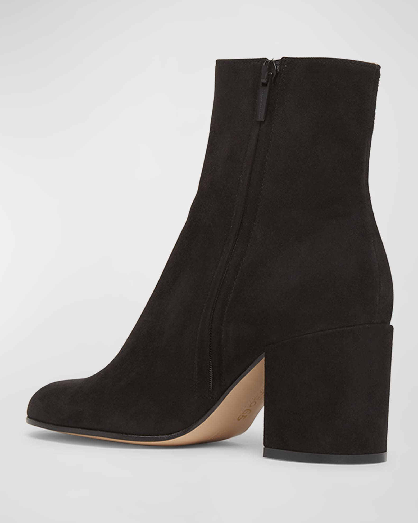 Gianvito Rossi Joelle Suede Block-Heel Booties | Neiman Marcus