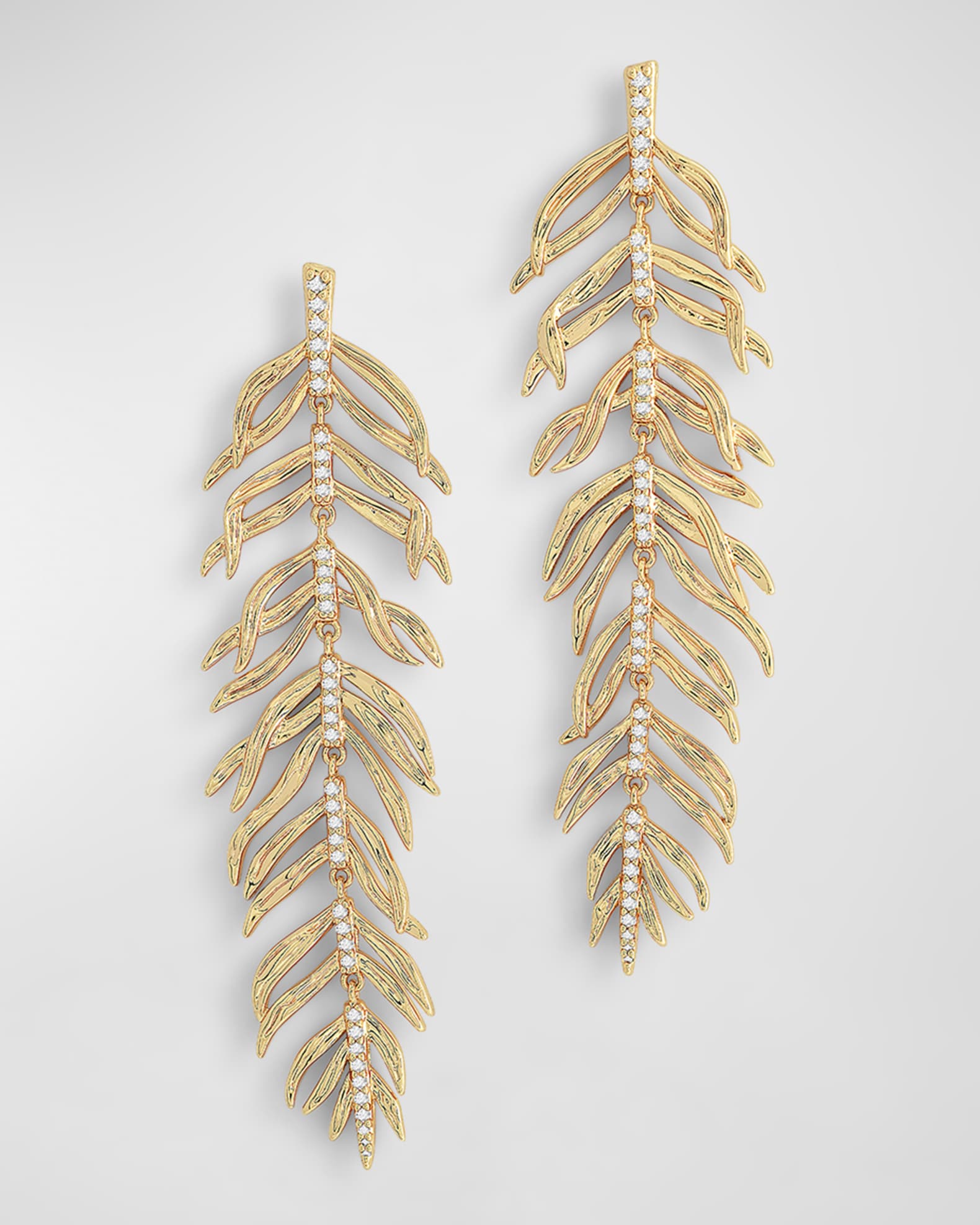 Palm frond earrings store