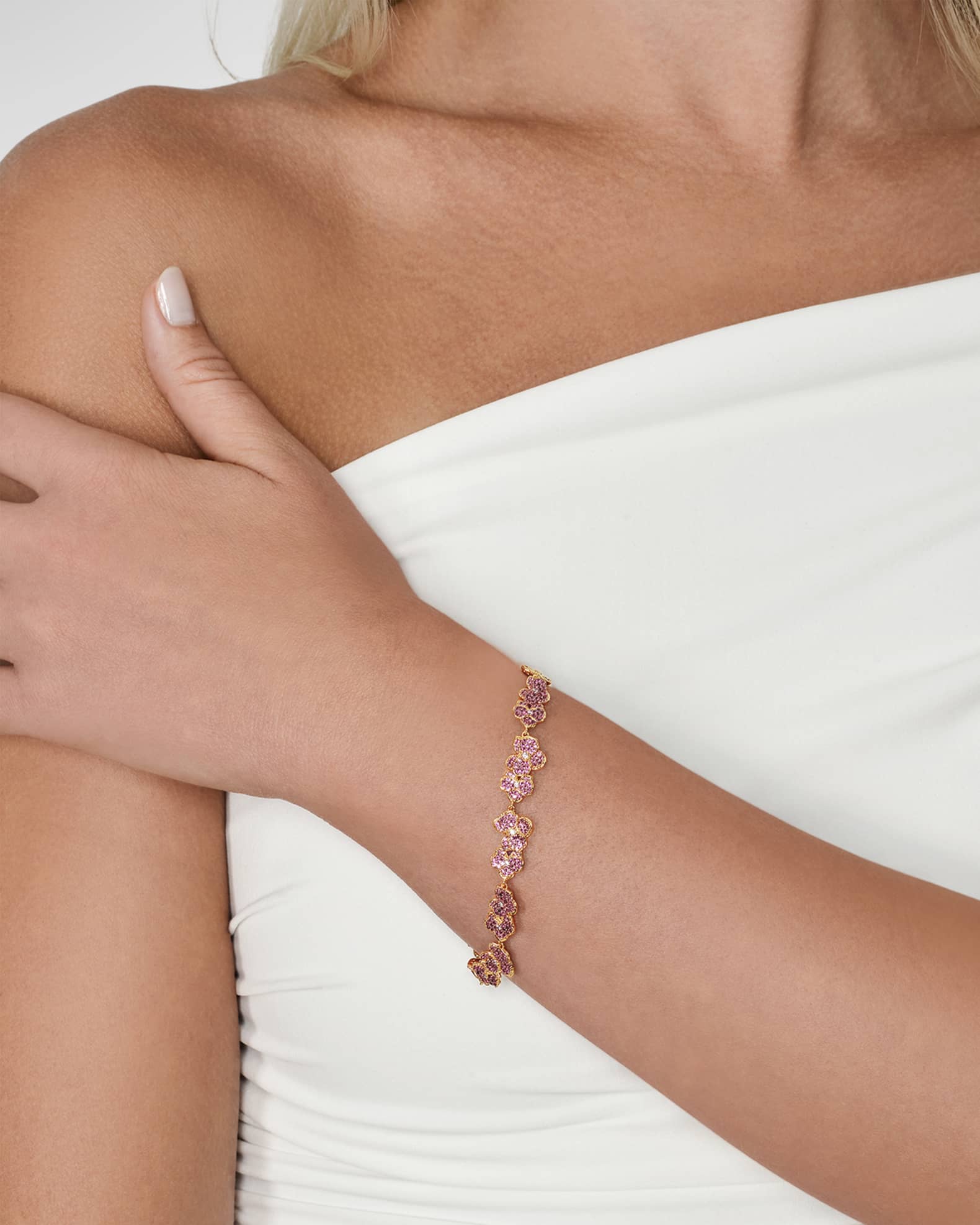 Orchid Pave Tennis Bracelet