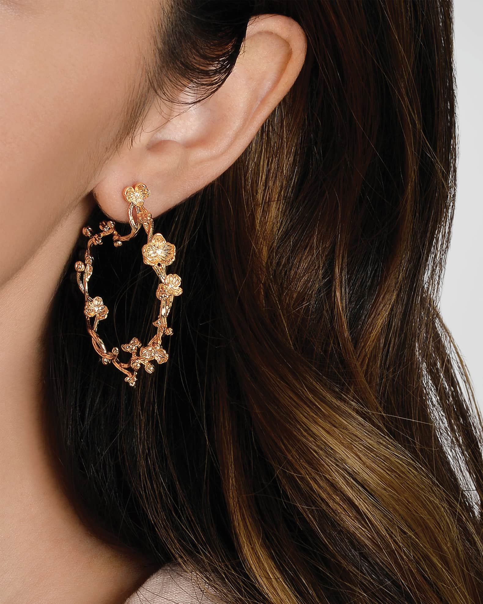 Orchid Hoop Earrings 1