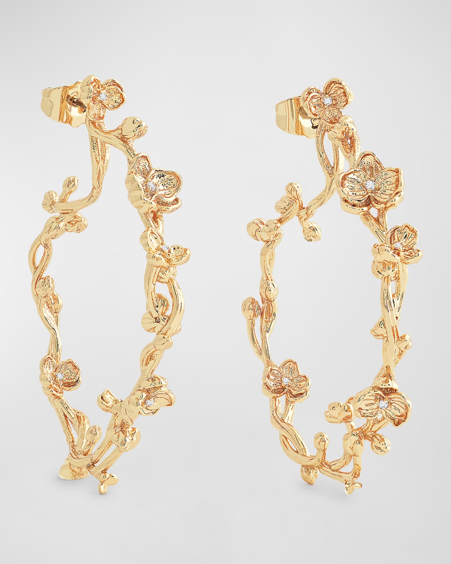 Orchid Hoop Earrings 0
