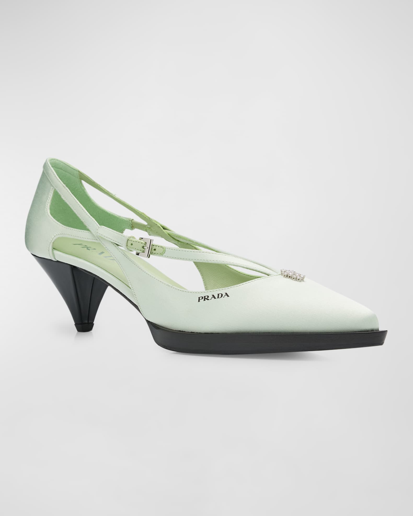 素敵な Pumps Buckle Crisscross Satin Prada | Marcus Neiman ドレス/ビジネス