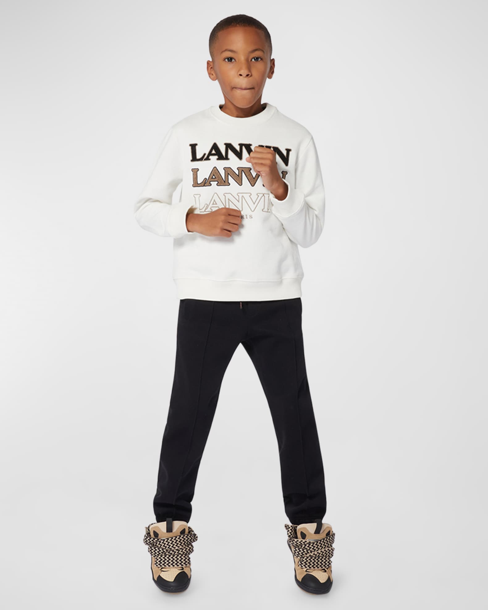 Boy's Clair Obscur Silicone Logo-Print Joggers 1