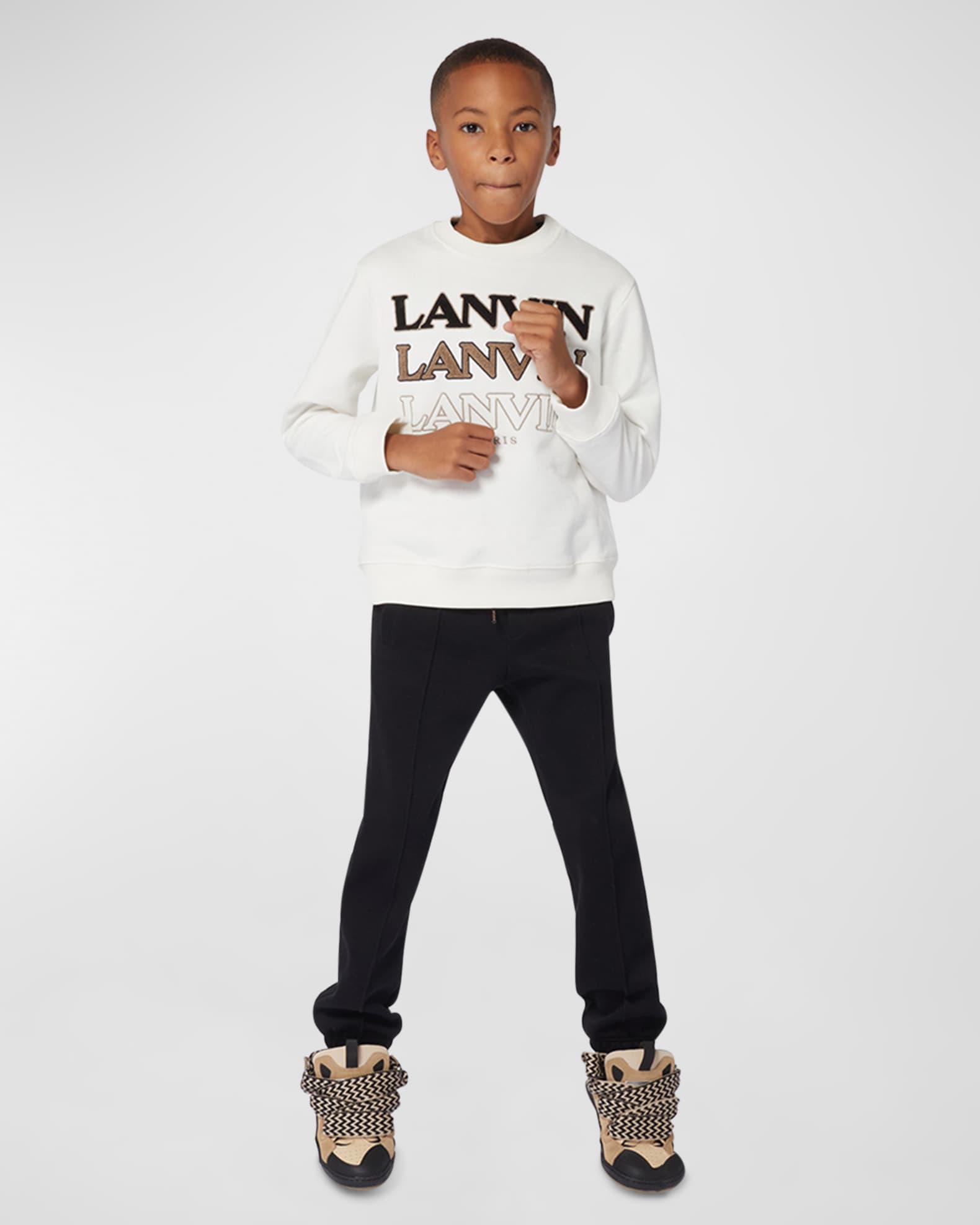 Boy's Clair Obscur Silicone Logo-Print Joggers 1