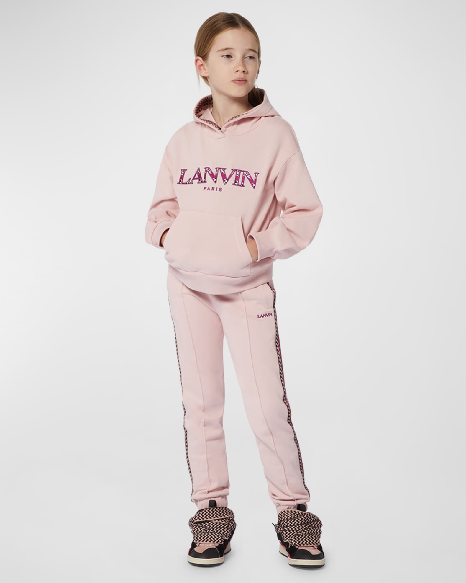 最低価格の Lanvin Girl's Neiman | 4-6 Size Pants, Suit Track Logo-Print パンツ