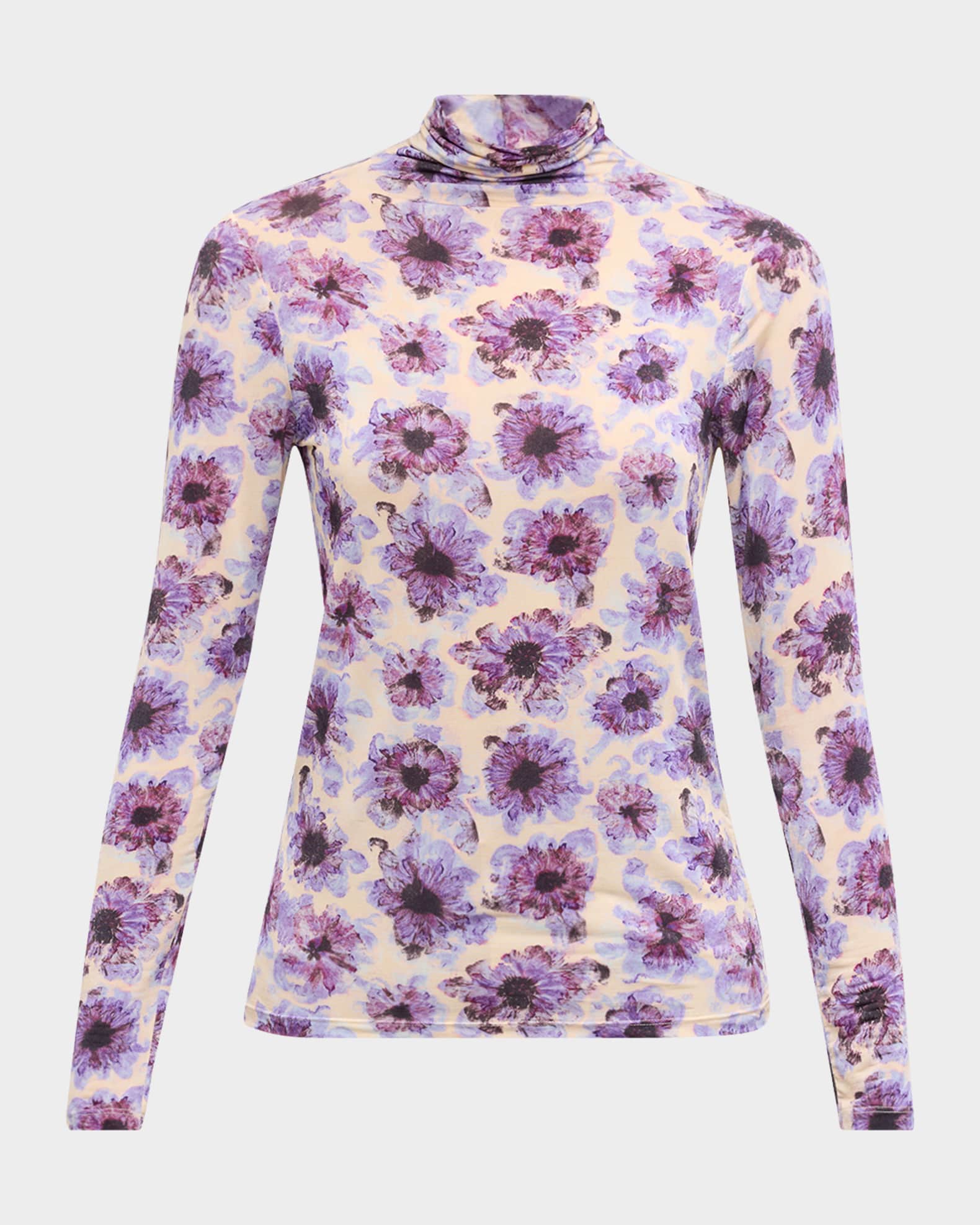Ulla Johnson Aurelia Jersey Long Sleeve Turtleneck Top Woven Tops 600075490dgn main image 1