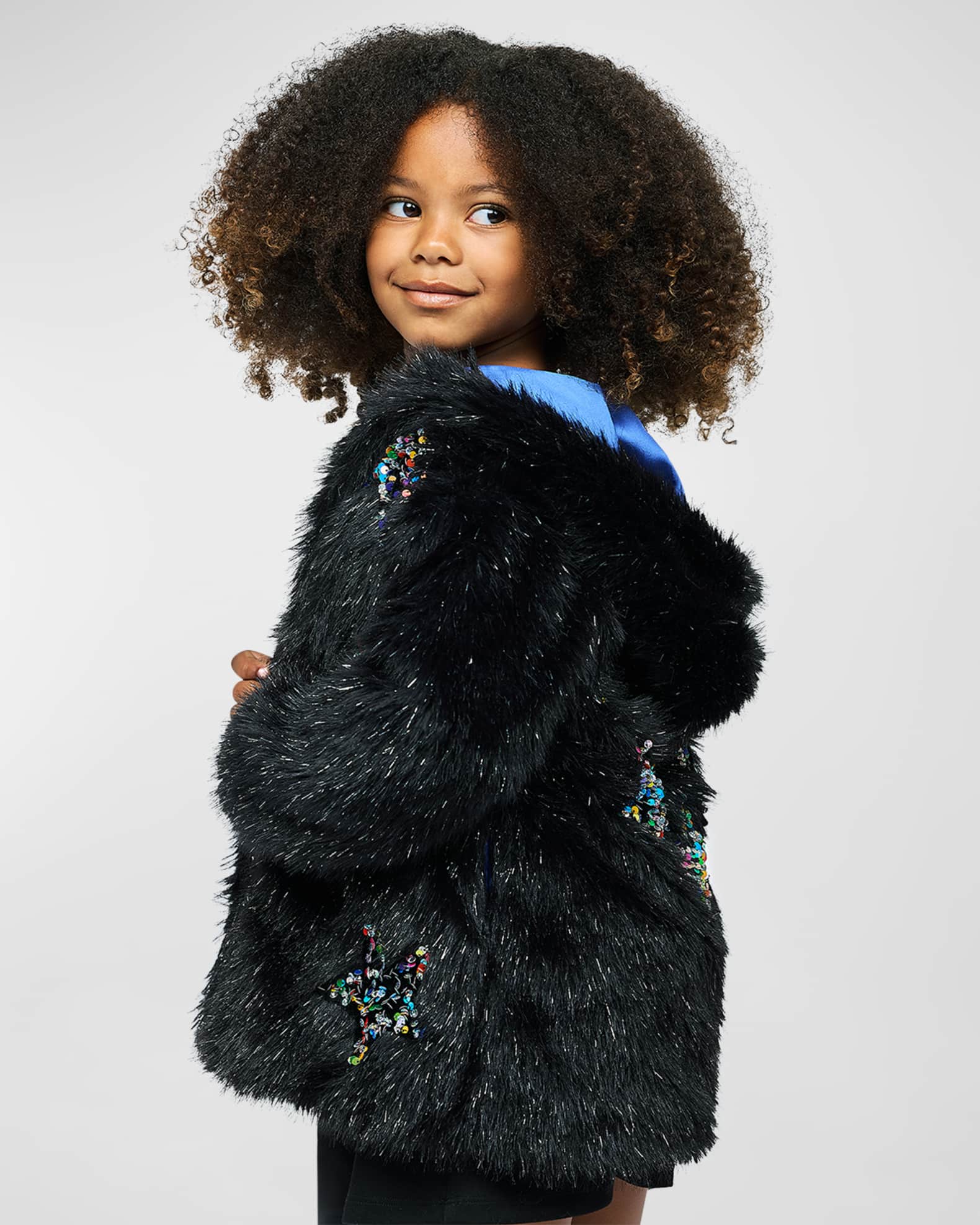 Fluffy star jacket clearance