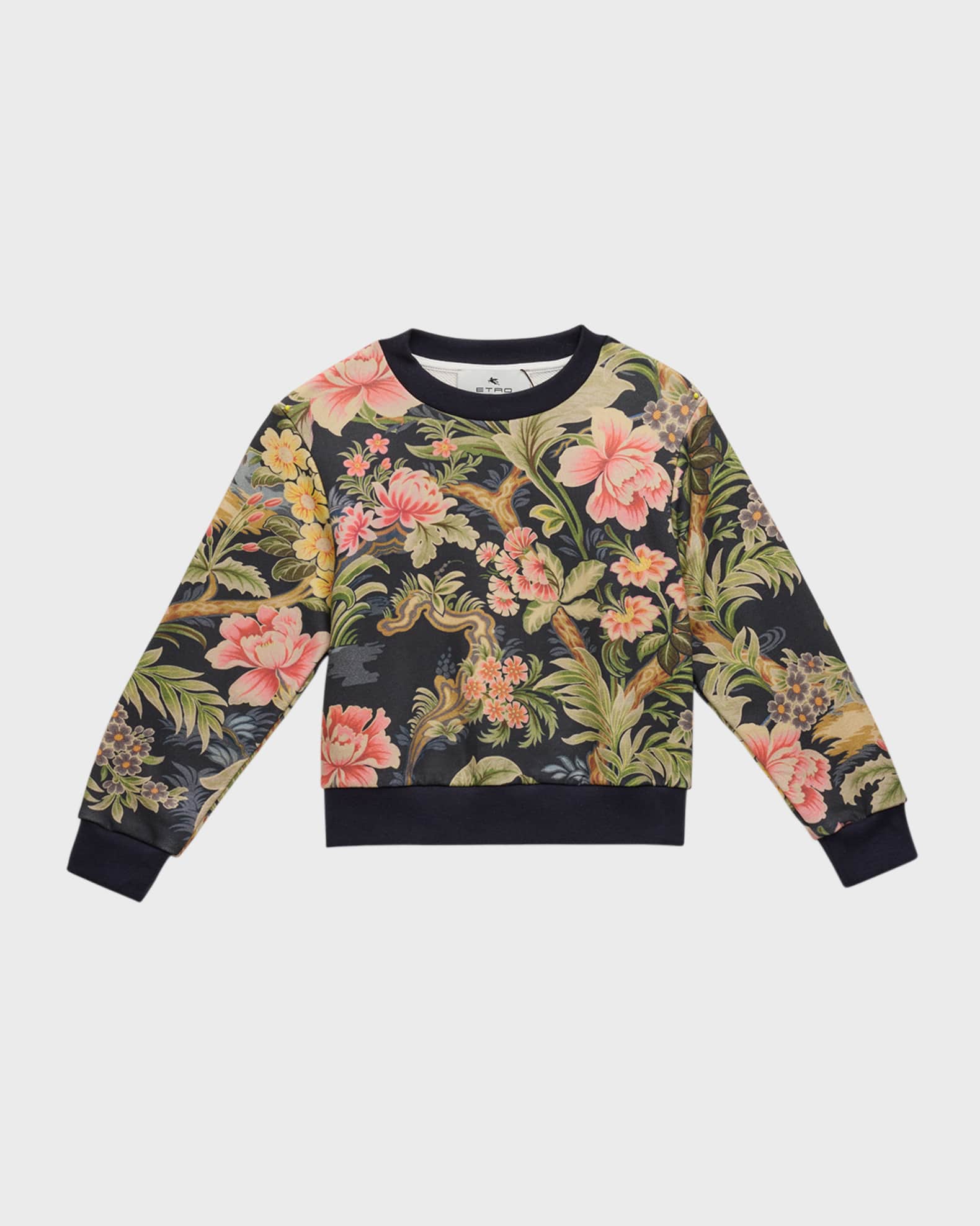 Girl's Floral-Print Sweatshirt 0