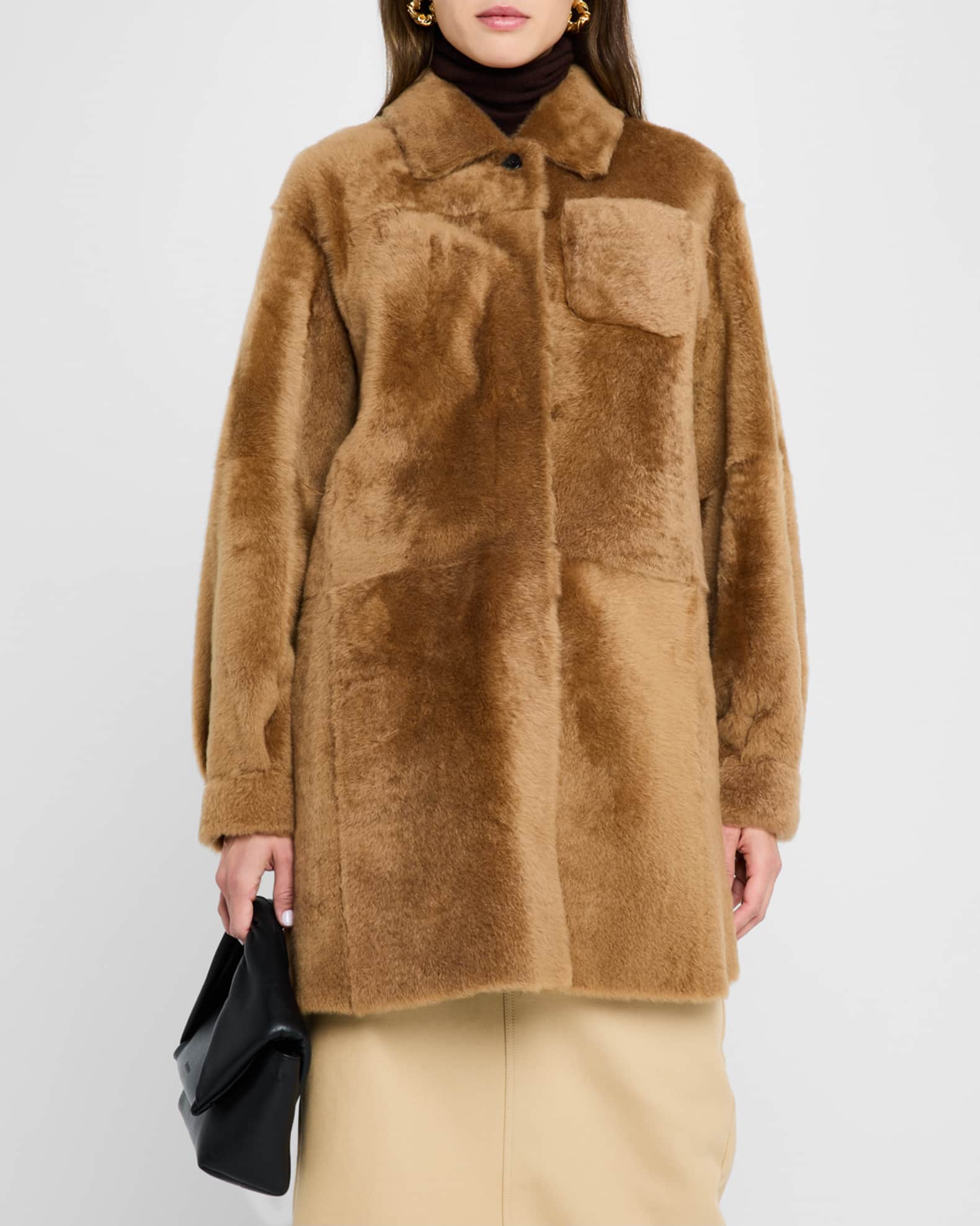 Women s Saul Paneled Shearling Coat