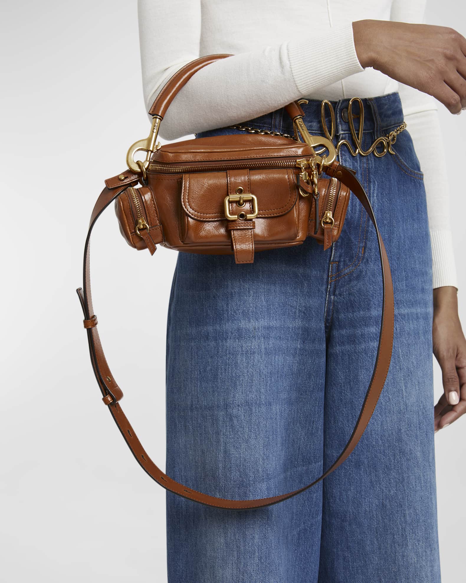 ショルダーバッグ・ポシェット Chloe Camera Bag Piccola In Pelle Chloé Small Camera Bag in Shiny Leather in Black | Chloé US