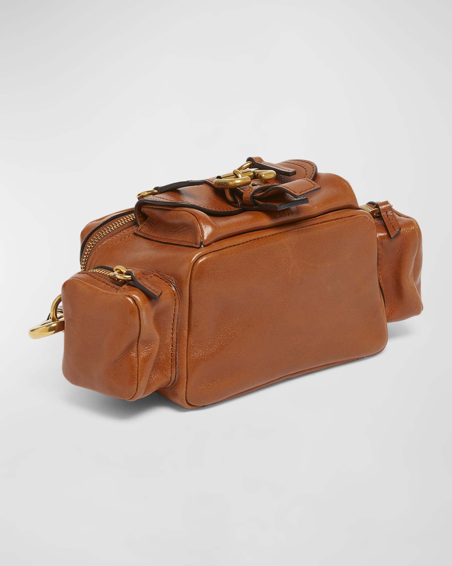 Chloe Camera Bag Small in Natural Shiny Calfskin | Neiman Marcus