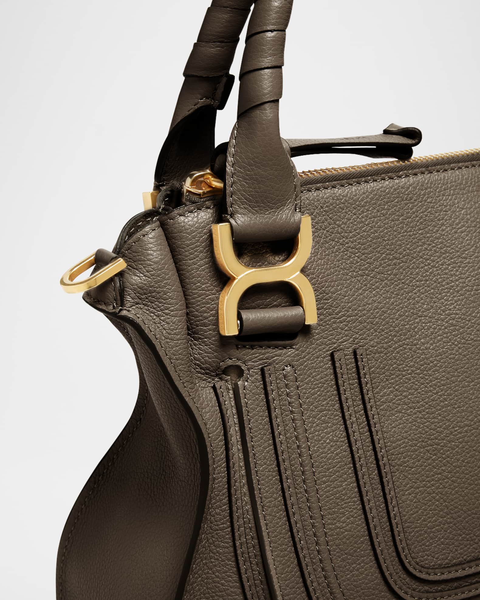 ハンドバッグ Chloe Marcie Small Double Carry Bag Chloe Marcie Small Double Carry Satchel Bag in Shiny