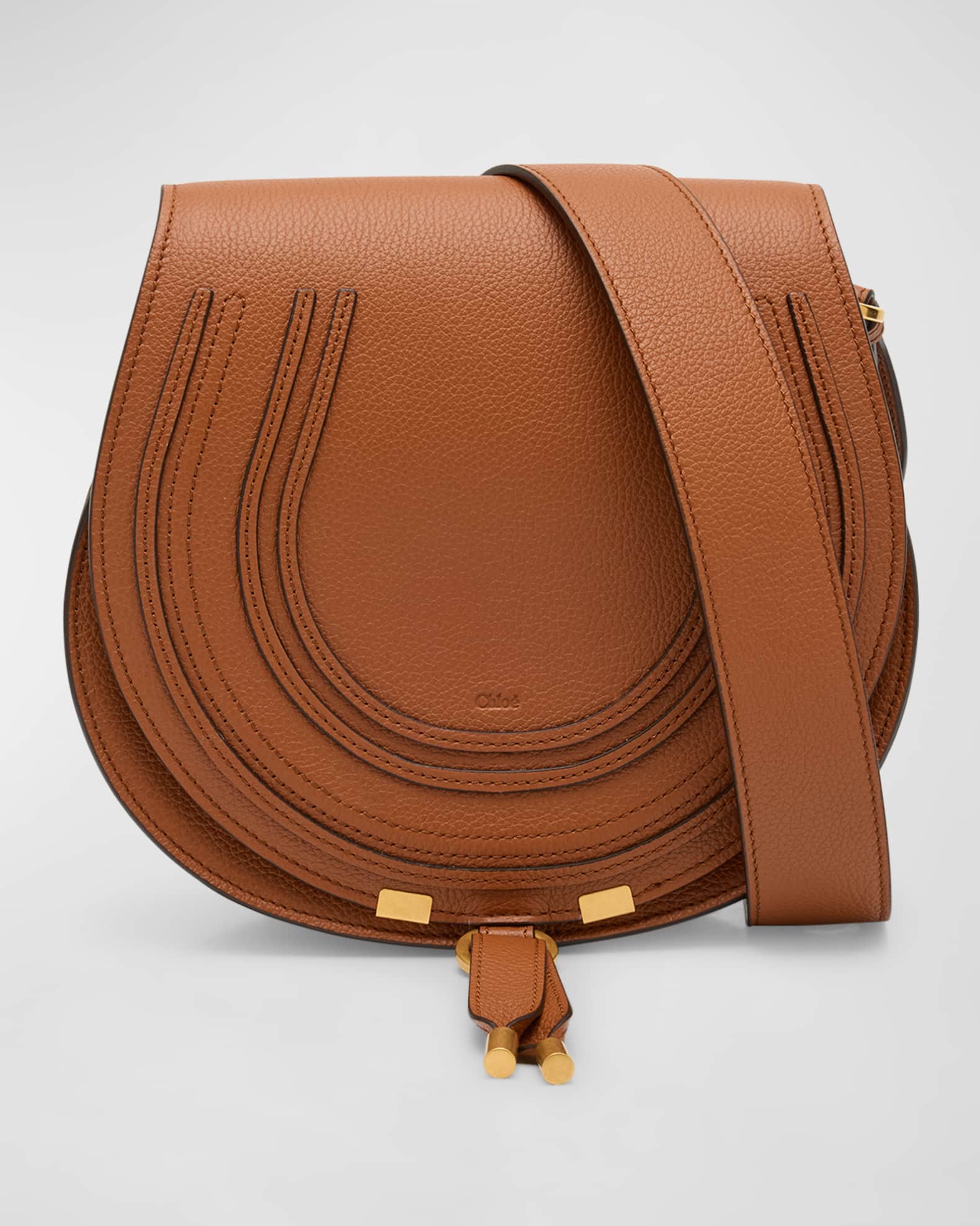 Chloe Marcie Medium Slim Crossbody Bag in Grained Calfskin