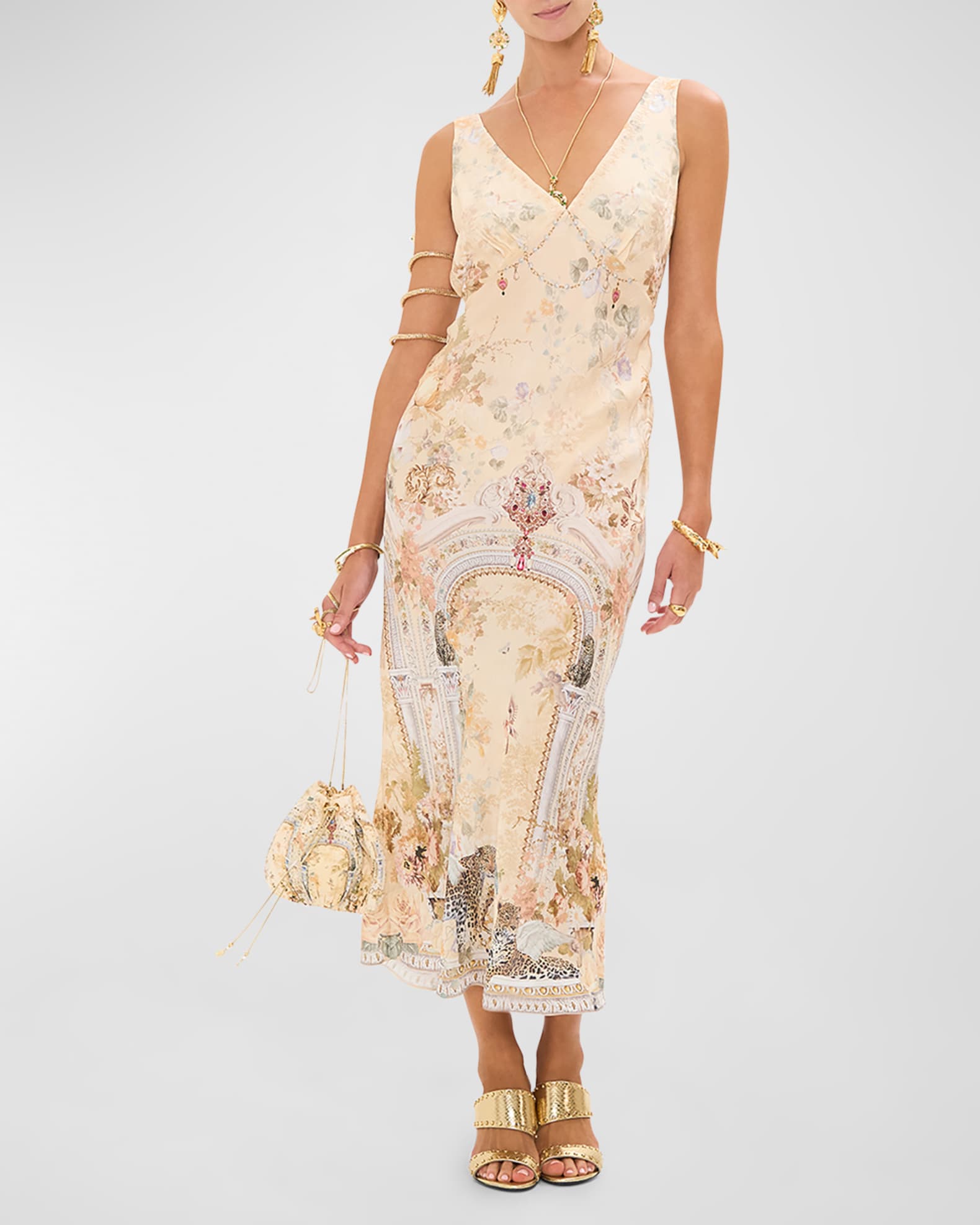 Camilladress V Neck Short Sleeve Baggy Cotton Linen Midi Dress