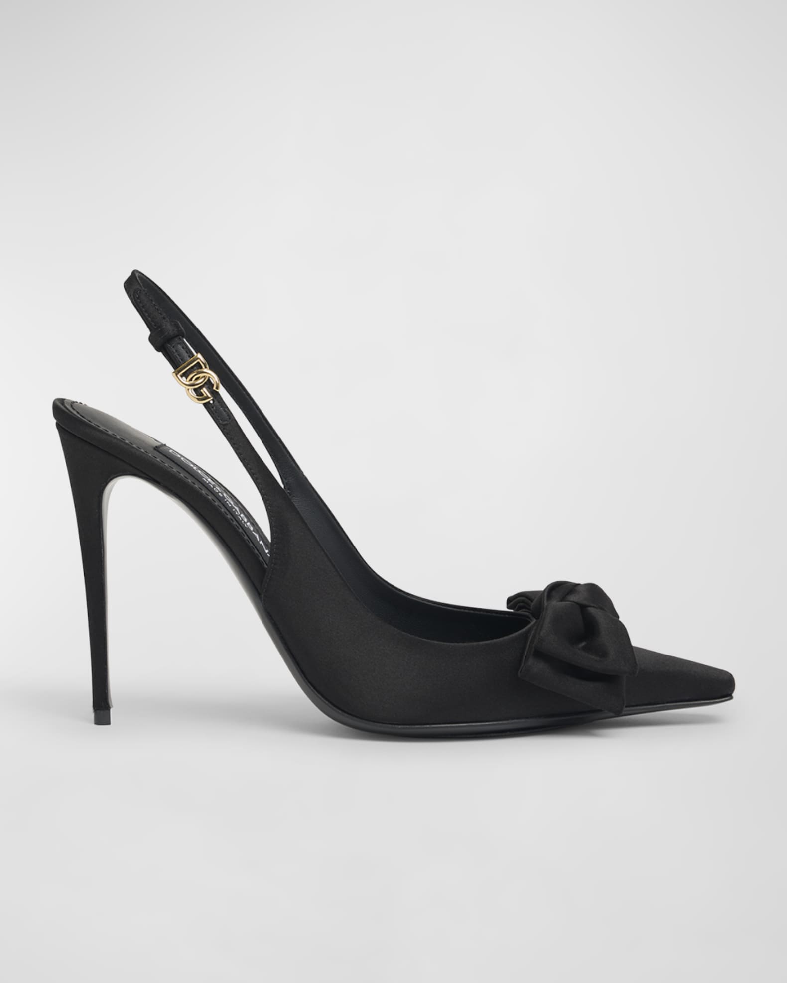 Satin Bow Slingback Pumps 0