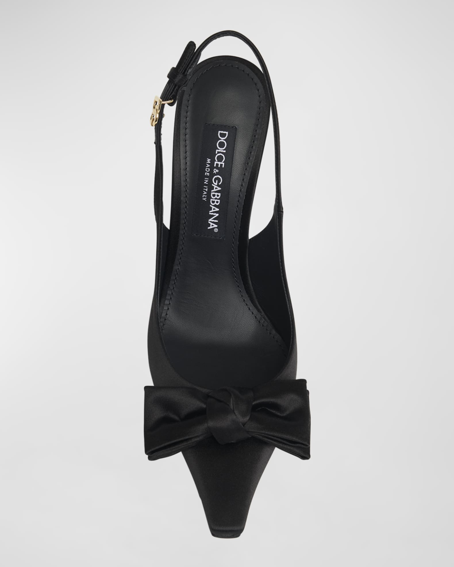Dolce&Gabbana Satin Bow Slingback Pumps | Neiman Marcus