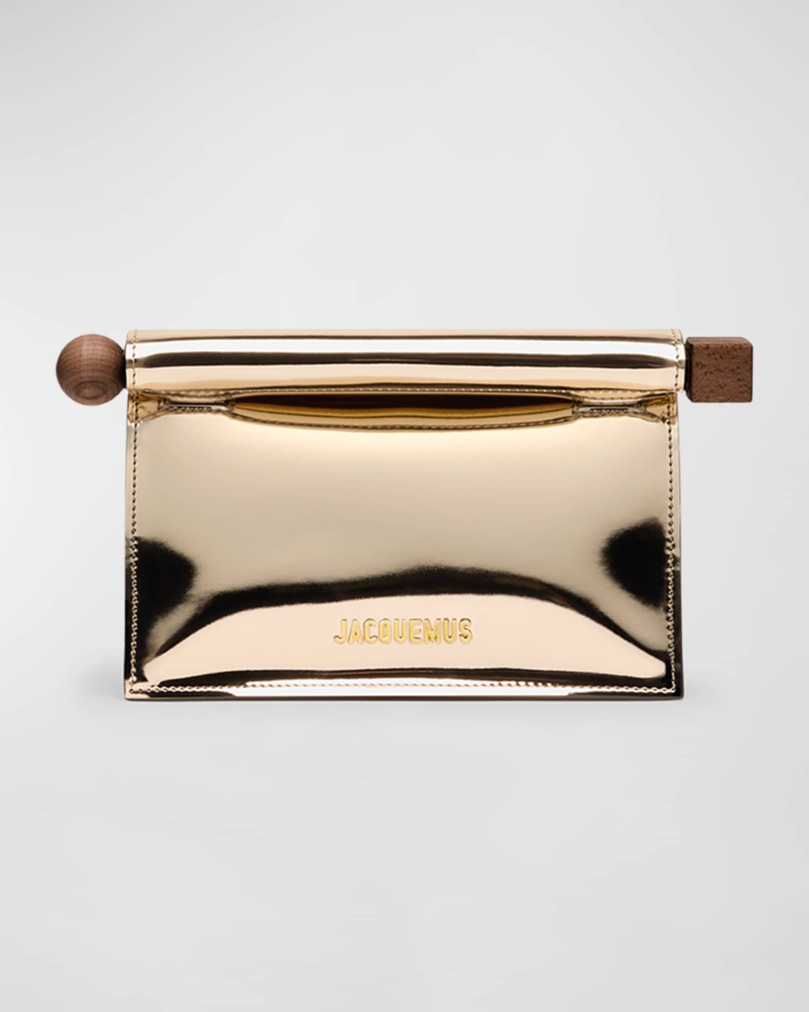 La Petite Pochette Rond Metallic Clutch Bag