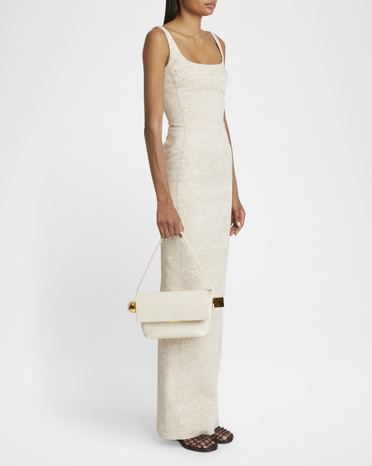 トートバッグ Jacquemus Le Rond Carre Bag Jacquemus Le Rond Carre Leather Shoulder Bag | Neiman Marcus