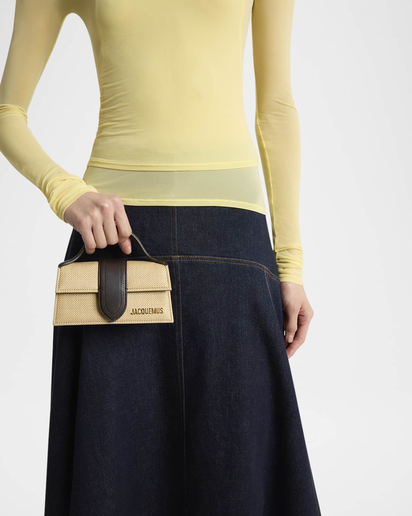Jacquemus Le Bambino Woven Top-Handle Bag | Neiman Marcus