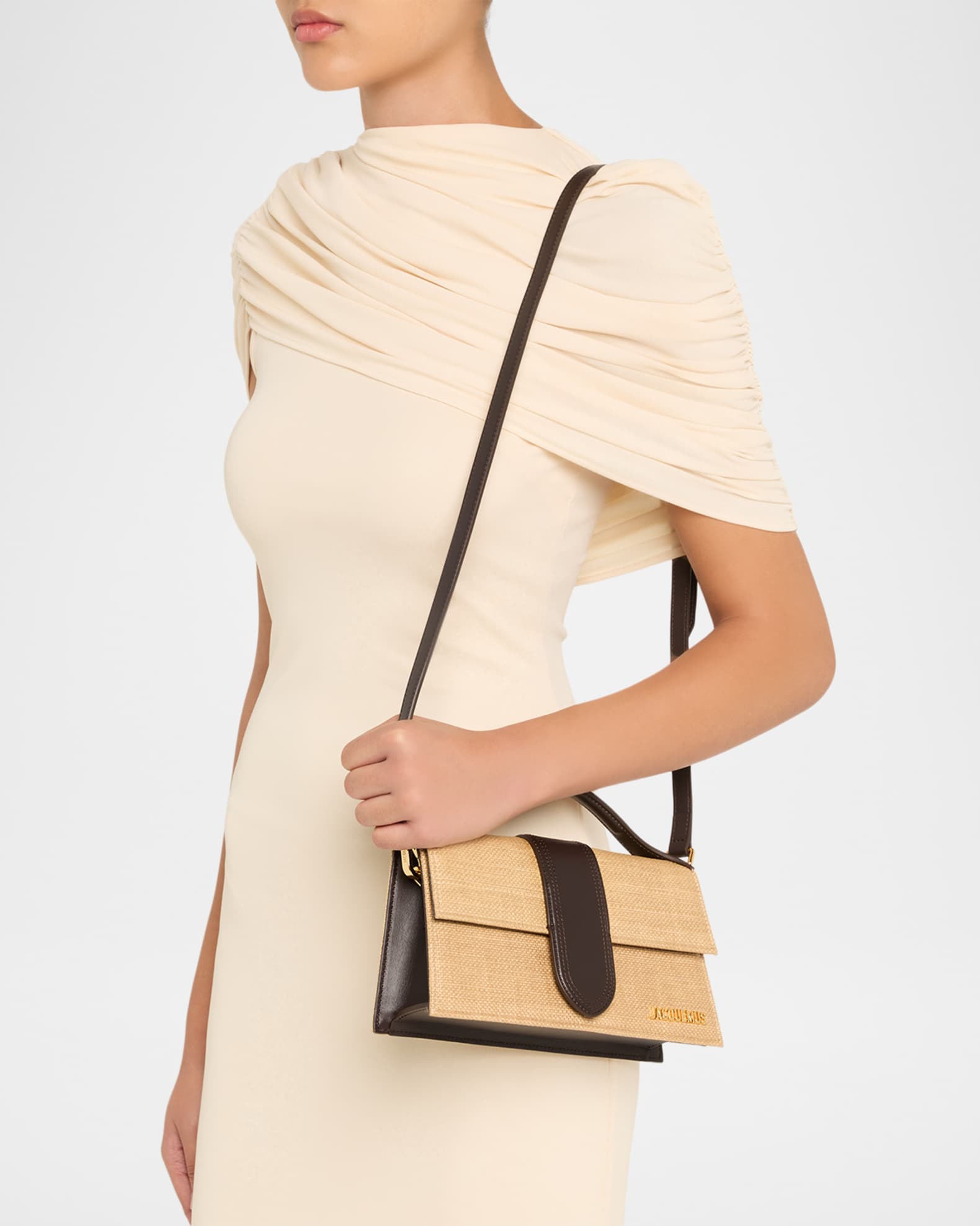 Jacquemus Le Grand Bambino Woven Top-Handle Bag | Neiman Marcus