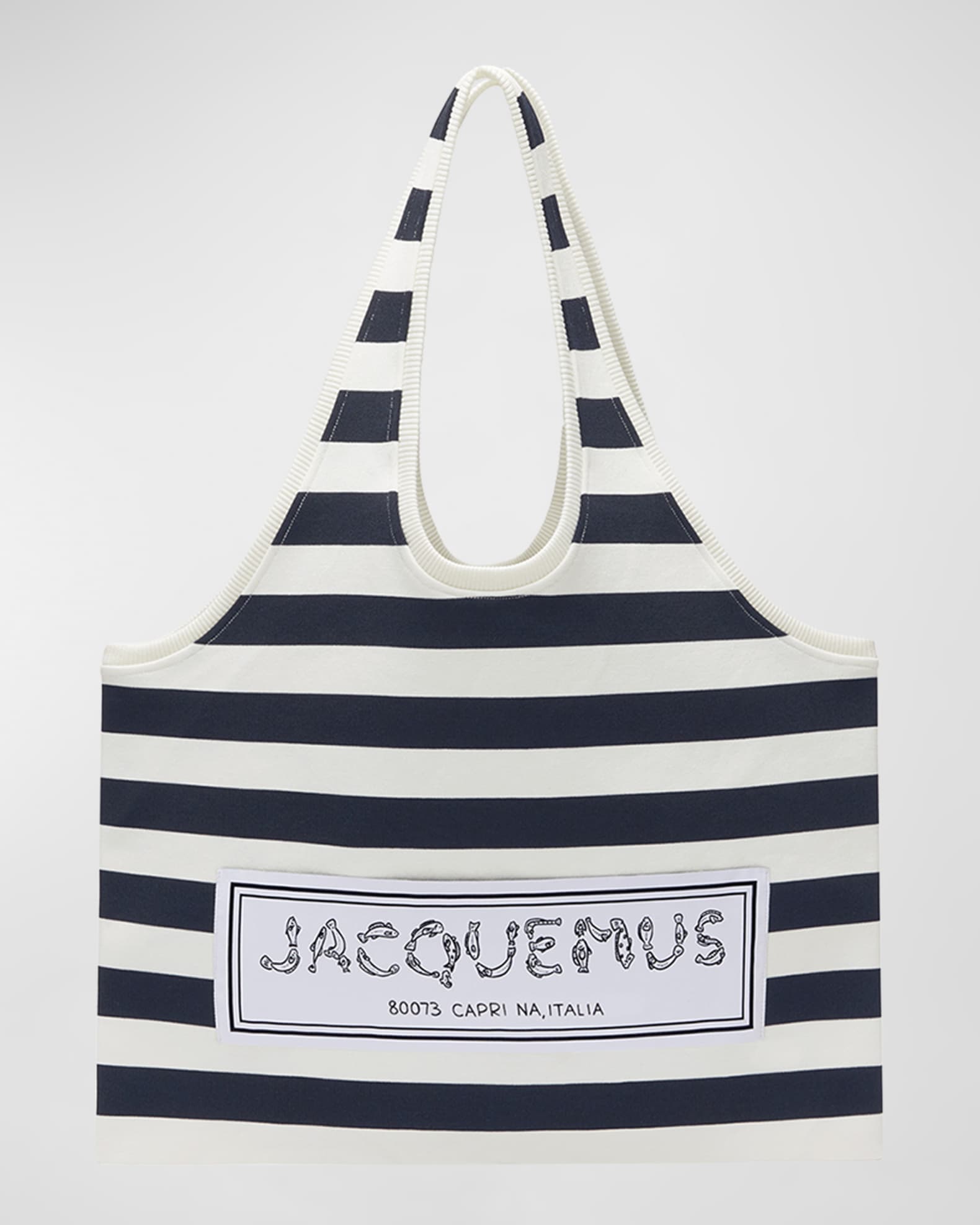 Jacquemus Le Marcel Striped Canvas Tote Bag Neiman Marcus