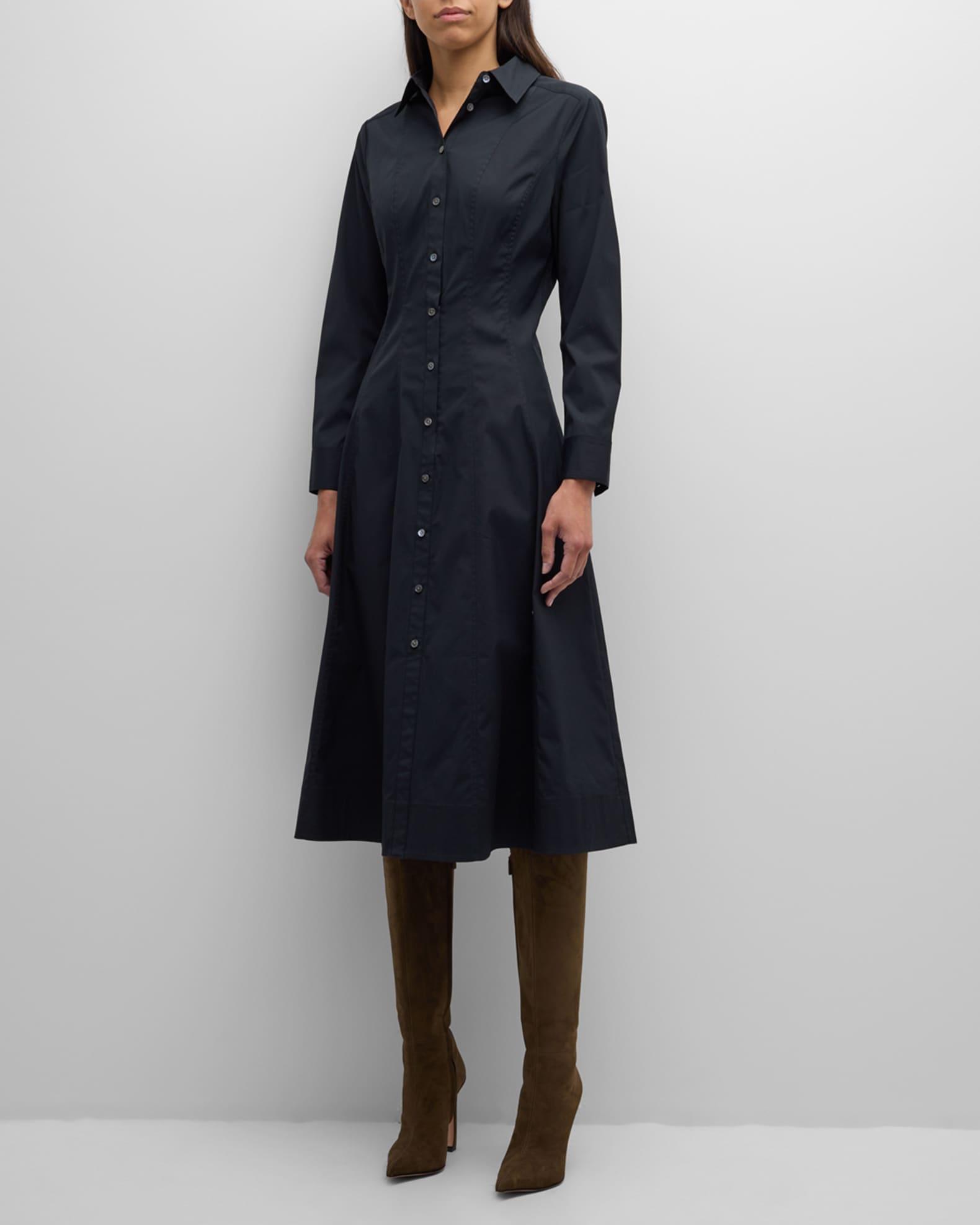 Veronica Beard Goldie Midi Shirtdress | Neiman Marcus