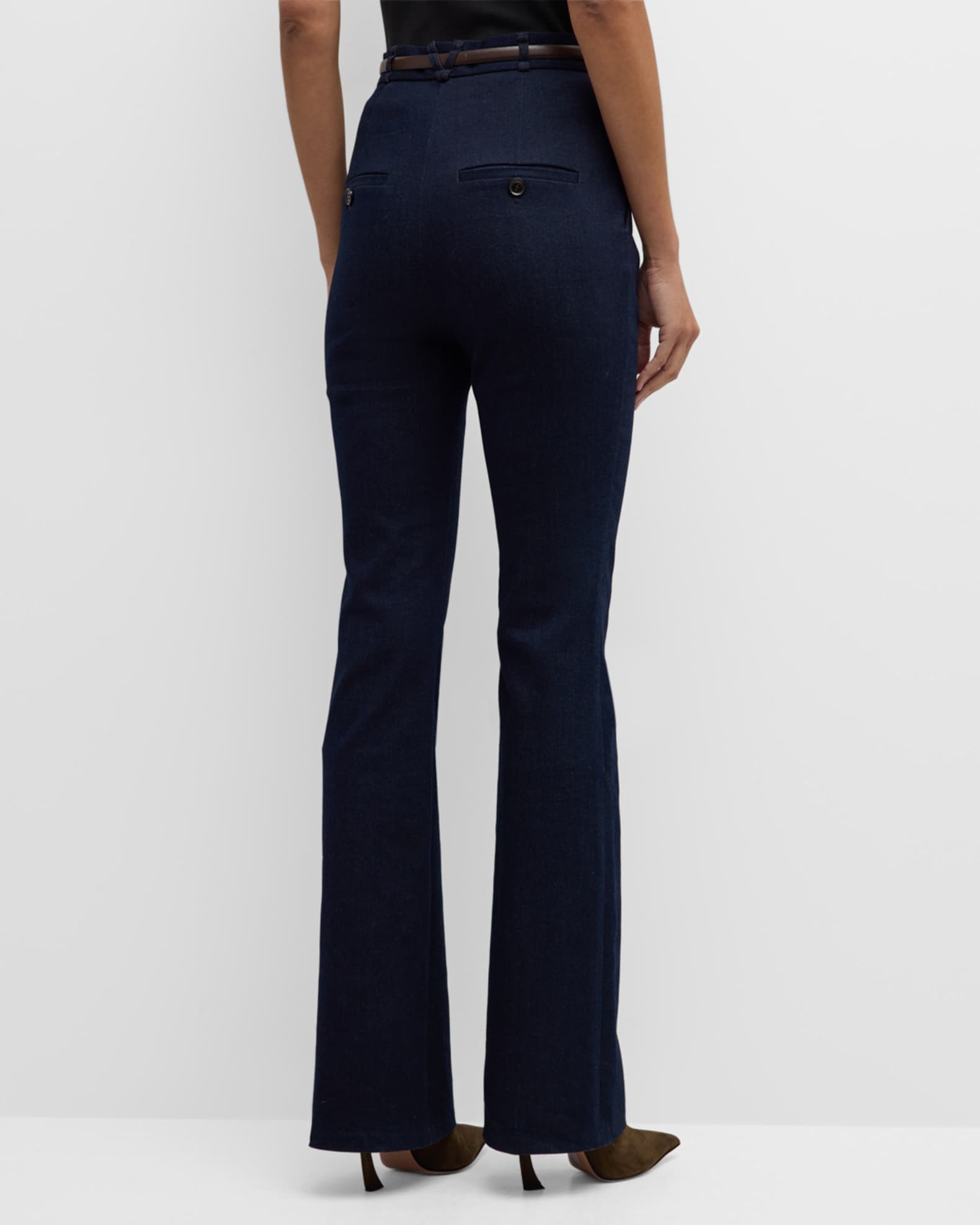 【in a row】Gracie Denim Pants Veronica Beard Gracie Belted Denim Pants | Neiman Marcus