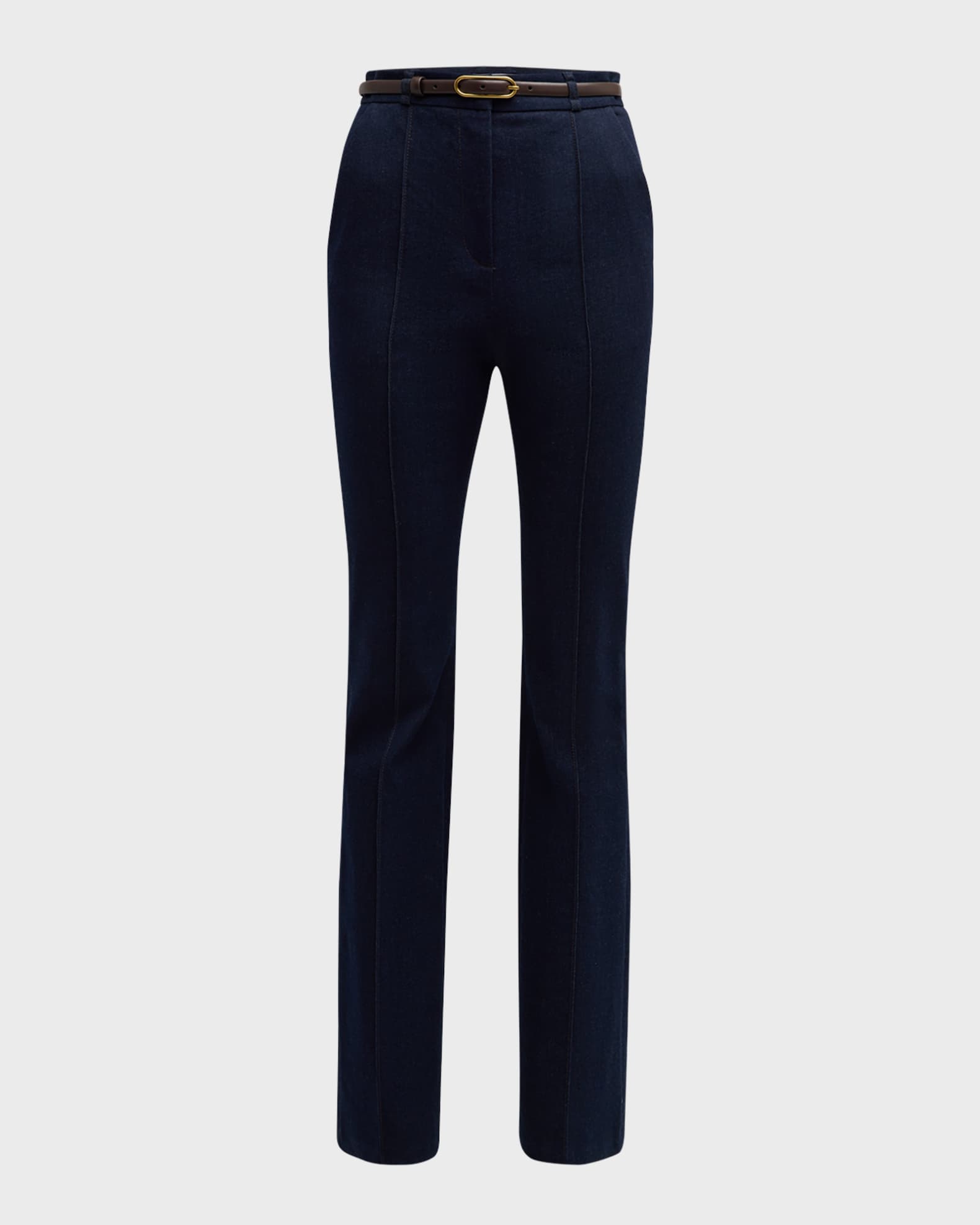 【in a row】Gracie Denim Pants Veronica Beard Gracie Belted Denim Pants | Neiman Marcus