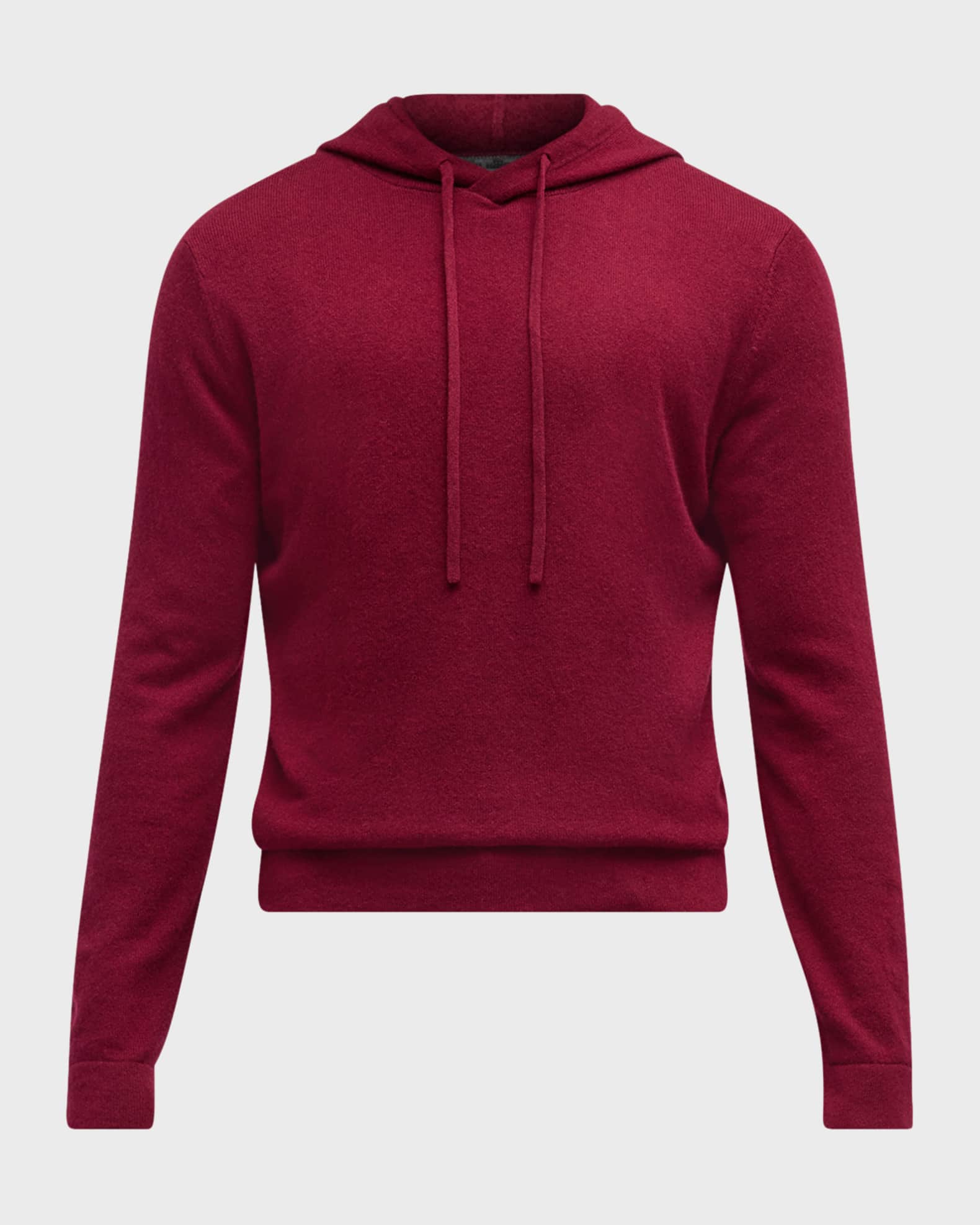 Neiman Marcus Men s Recycled Cashmere Pullover Hoodie Currant Men s M Coats Jackets Outerwear Pullovers Sweatshirts Hoodies