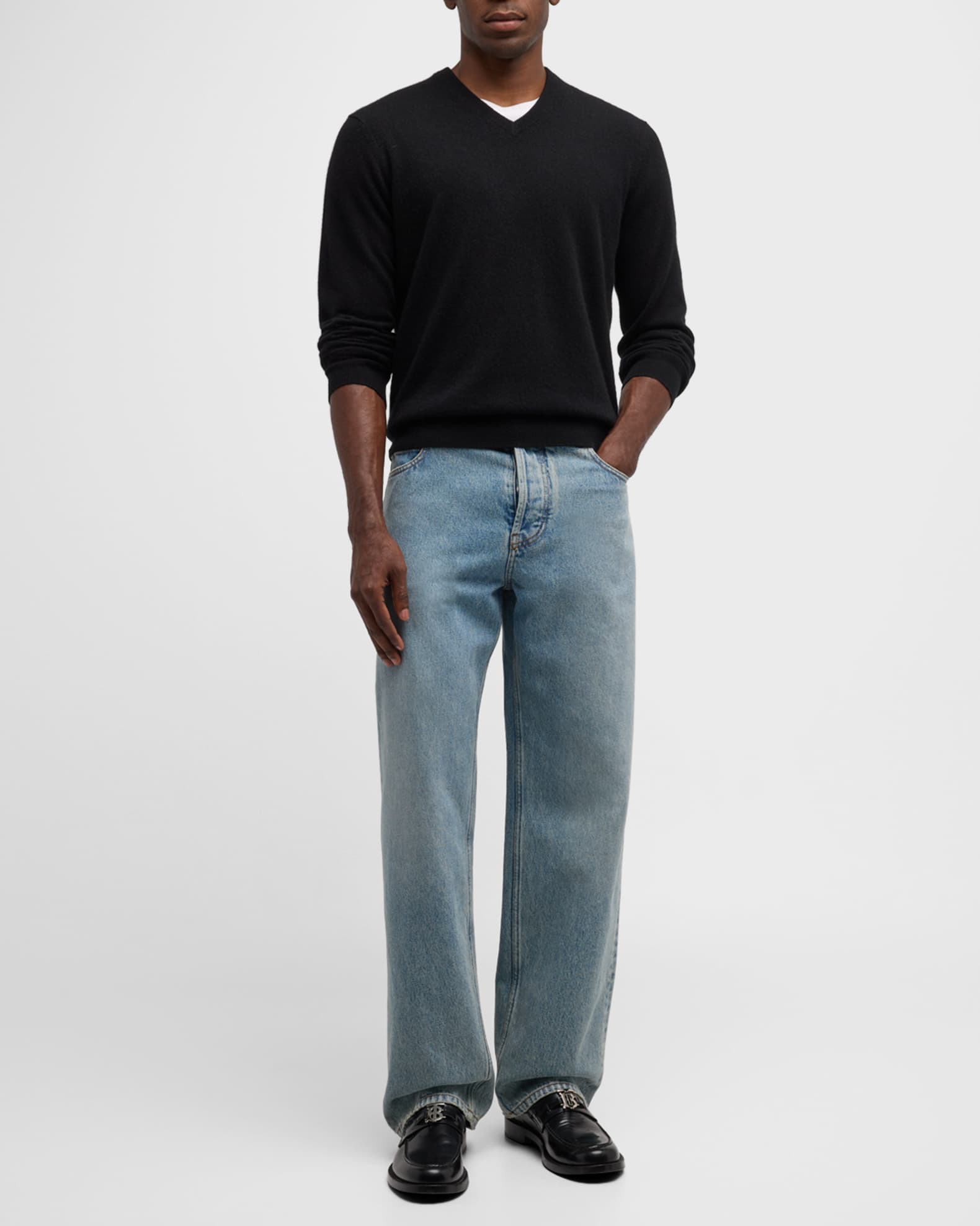 Neiman Marcus Men s Cashmere V Neck Sweater Neiman Marcus