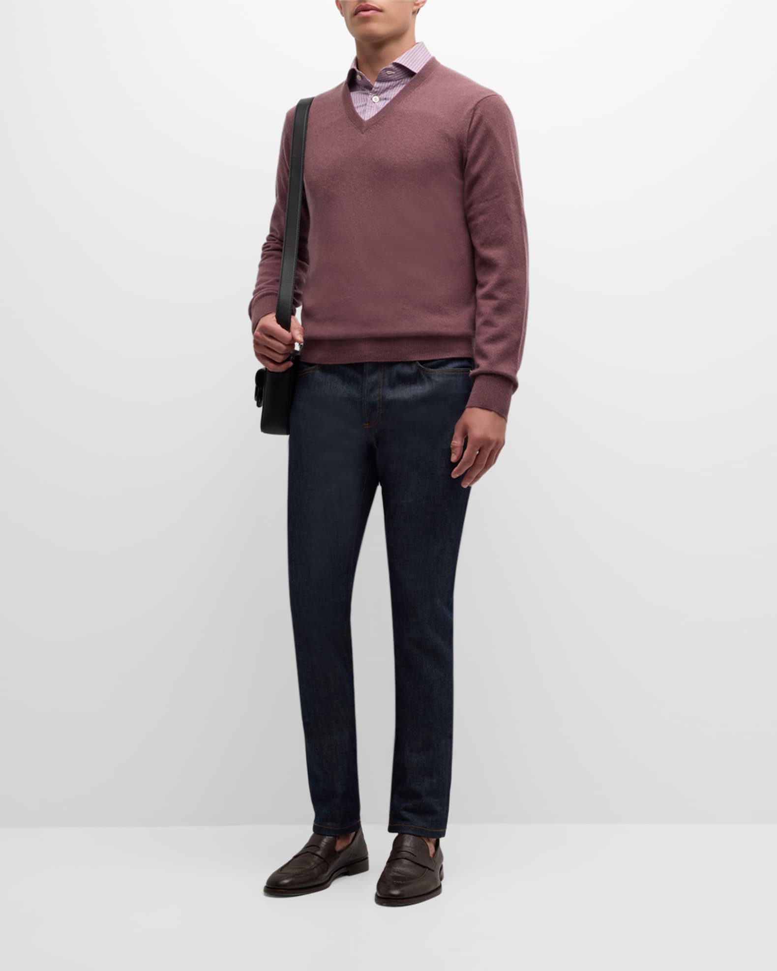Men's Cashmere V-Neck Sweater 1