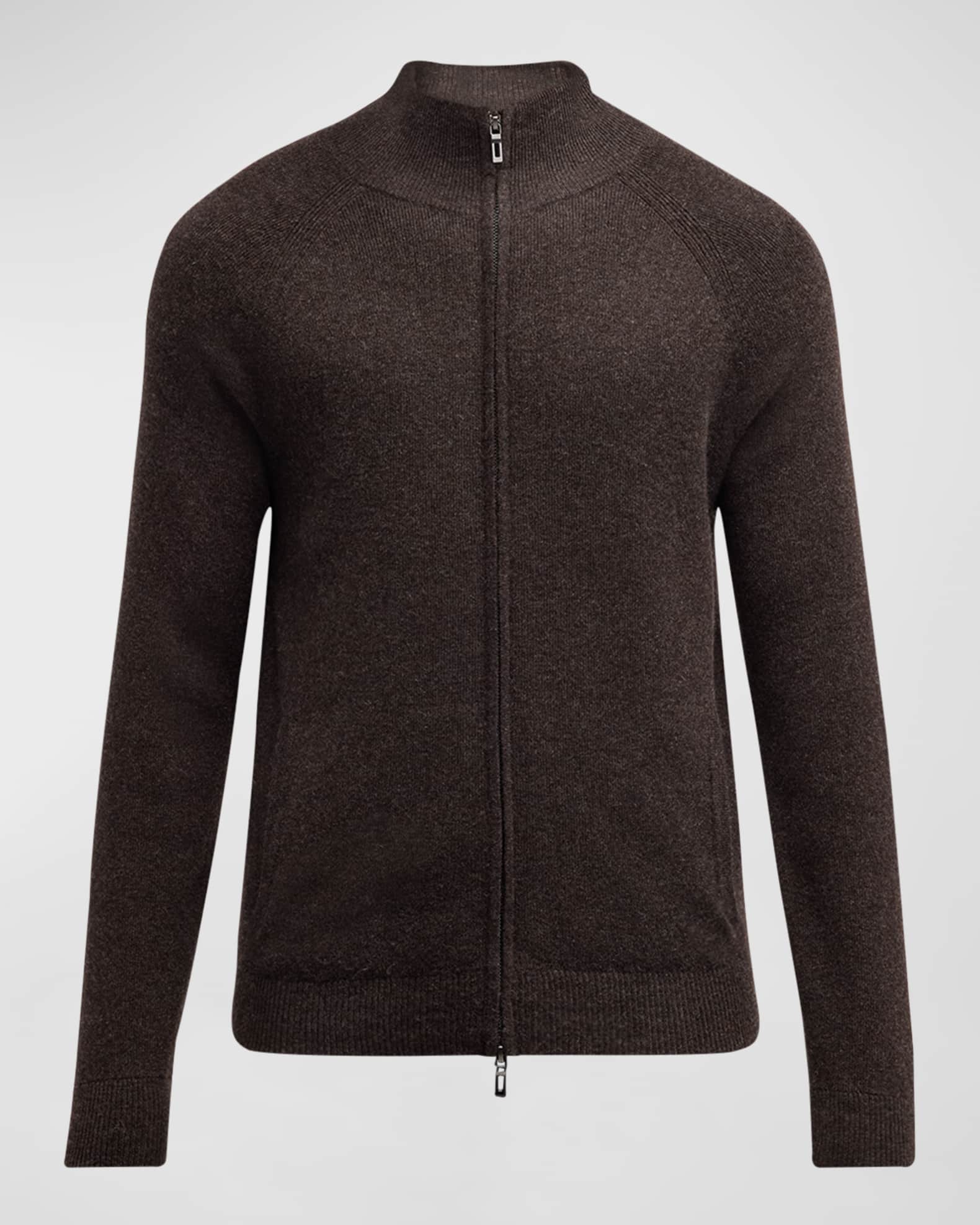 Men s Ribbed Full Zip Sweater