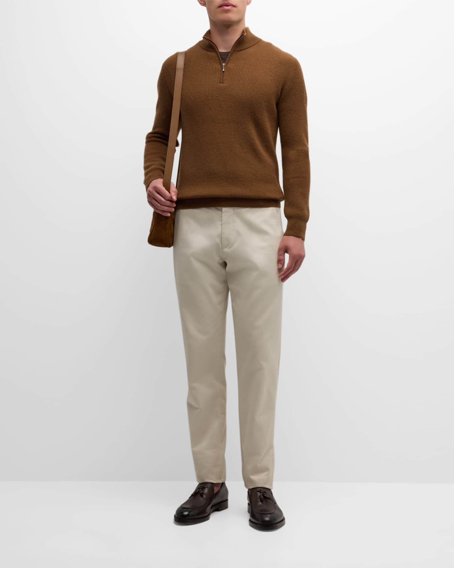 Men's Ribbed Quarter-Zip Sweater 1