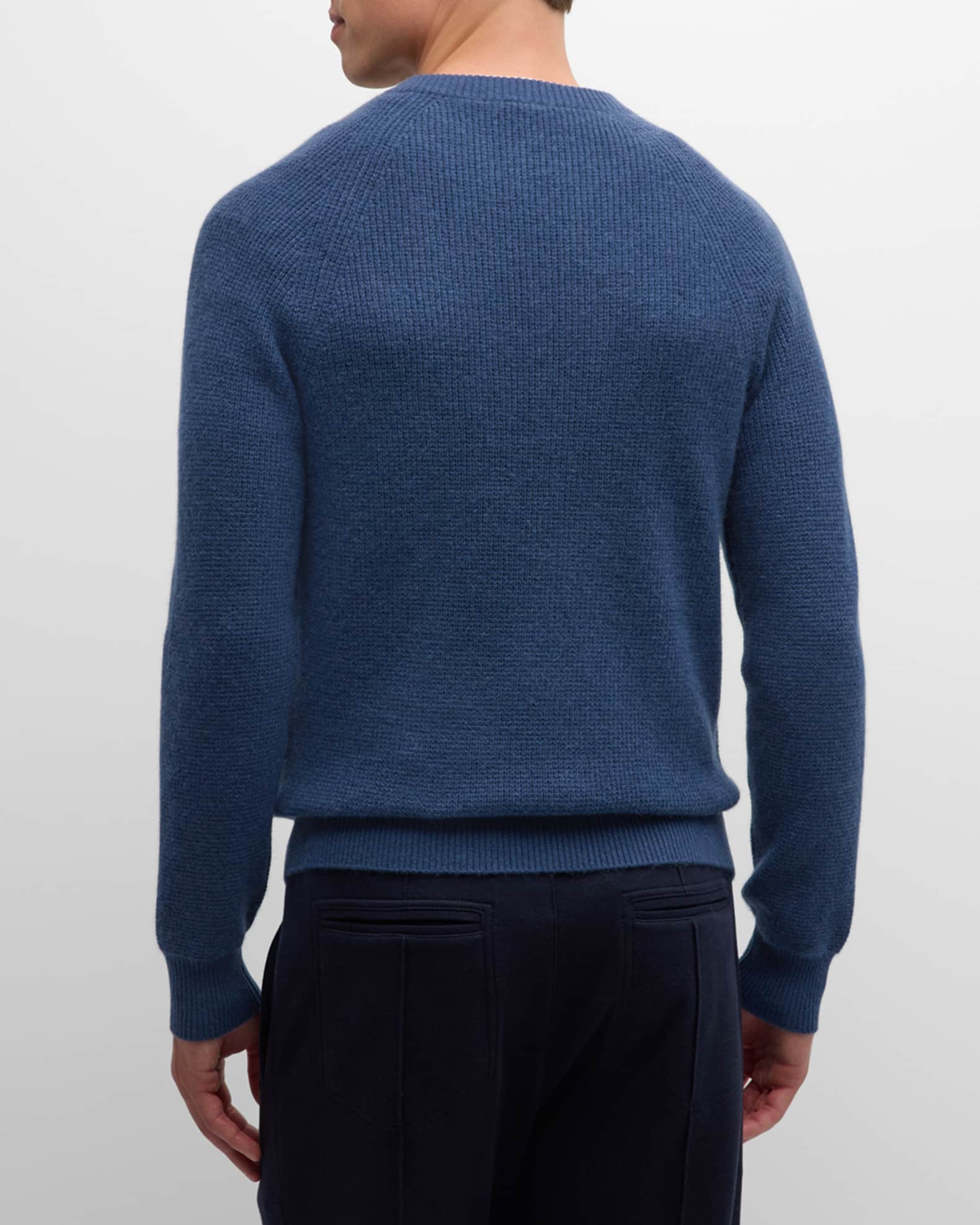 Men s Waffle Stitch Cashmere Sweater