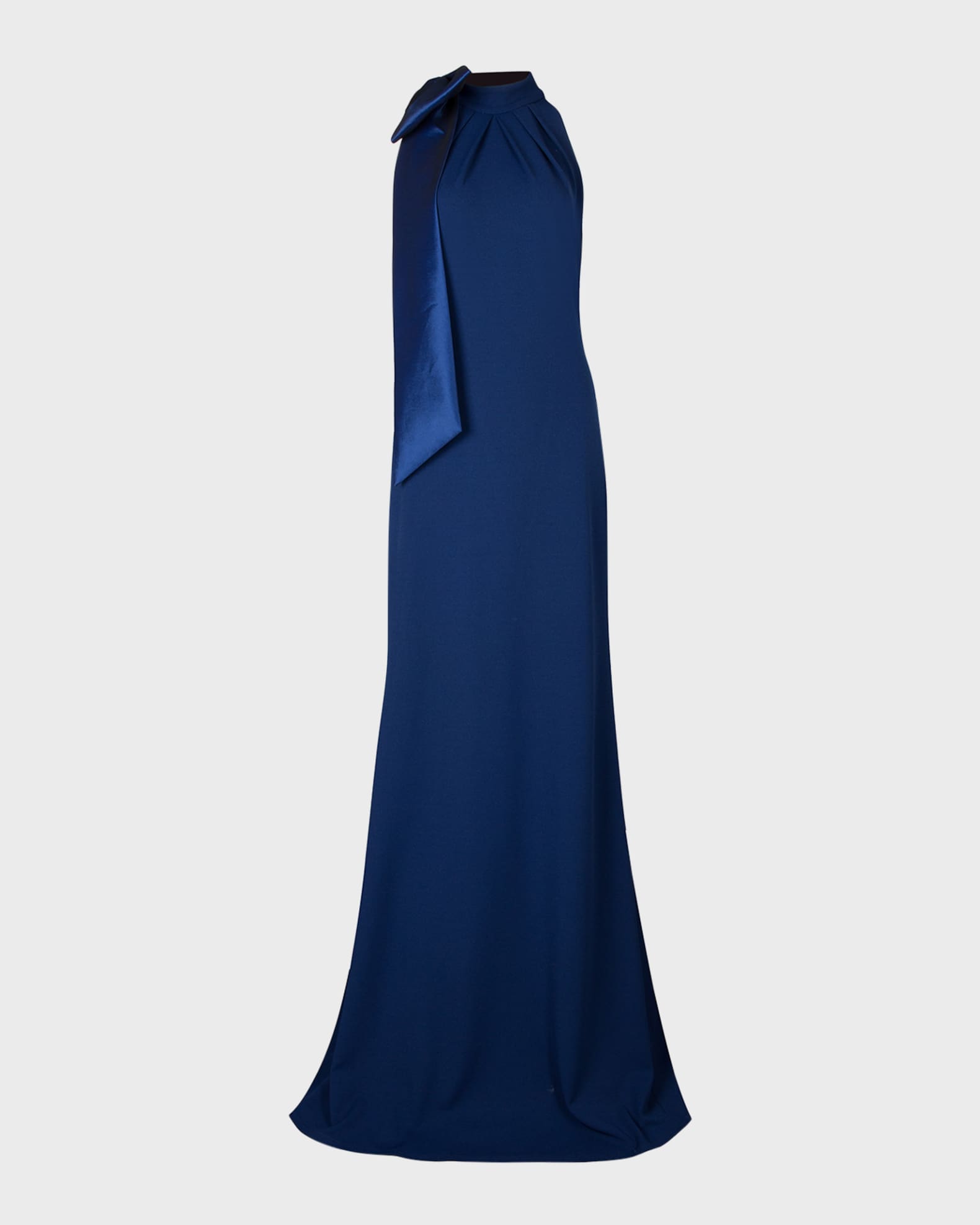 Sleeveless Mock-Neck Bow Gown 0