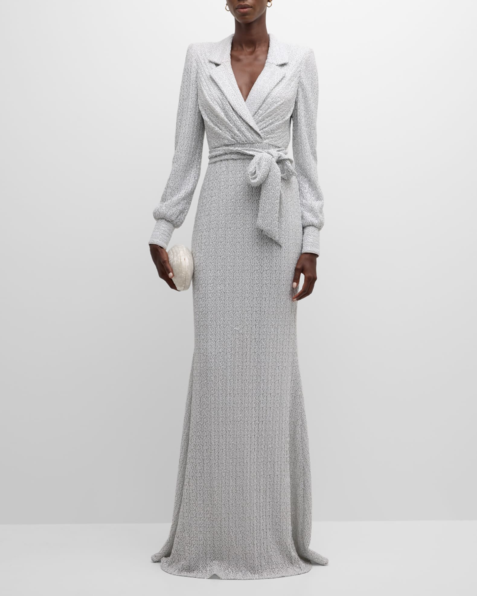 Badgley mischka silver gown shop