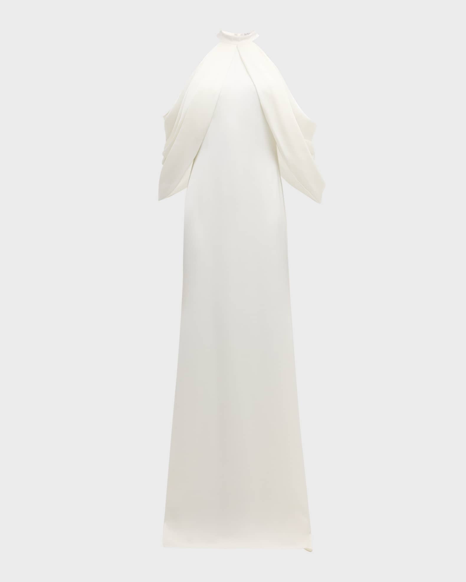 Badgley mischka collection meghan halter column gown clearance
