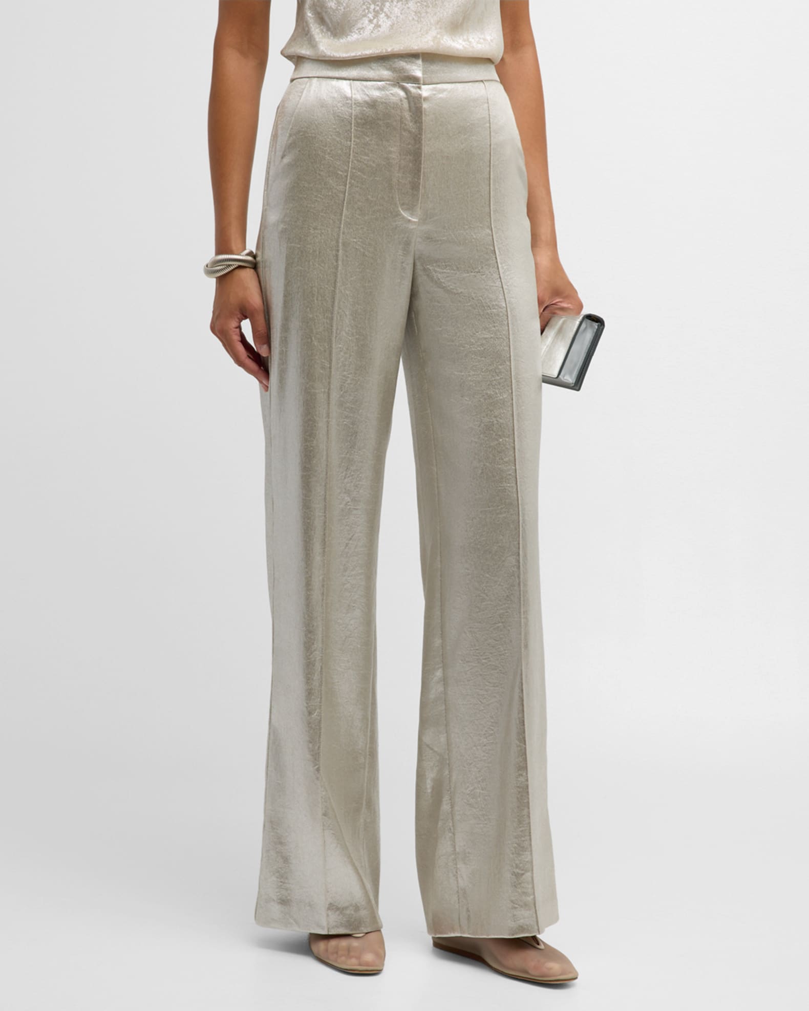 Millicent Metallic Suiting Pants 1
