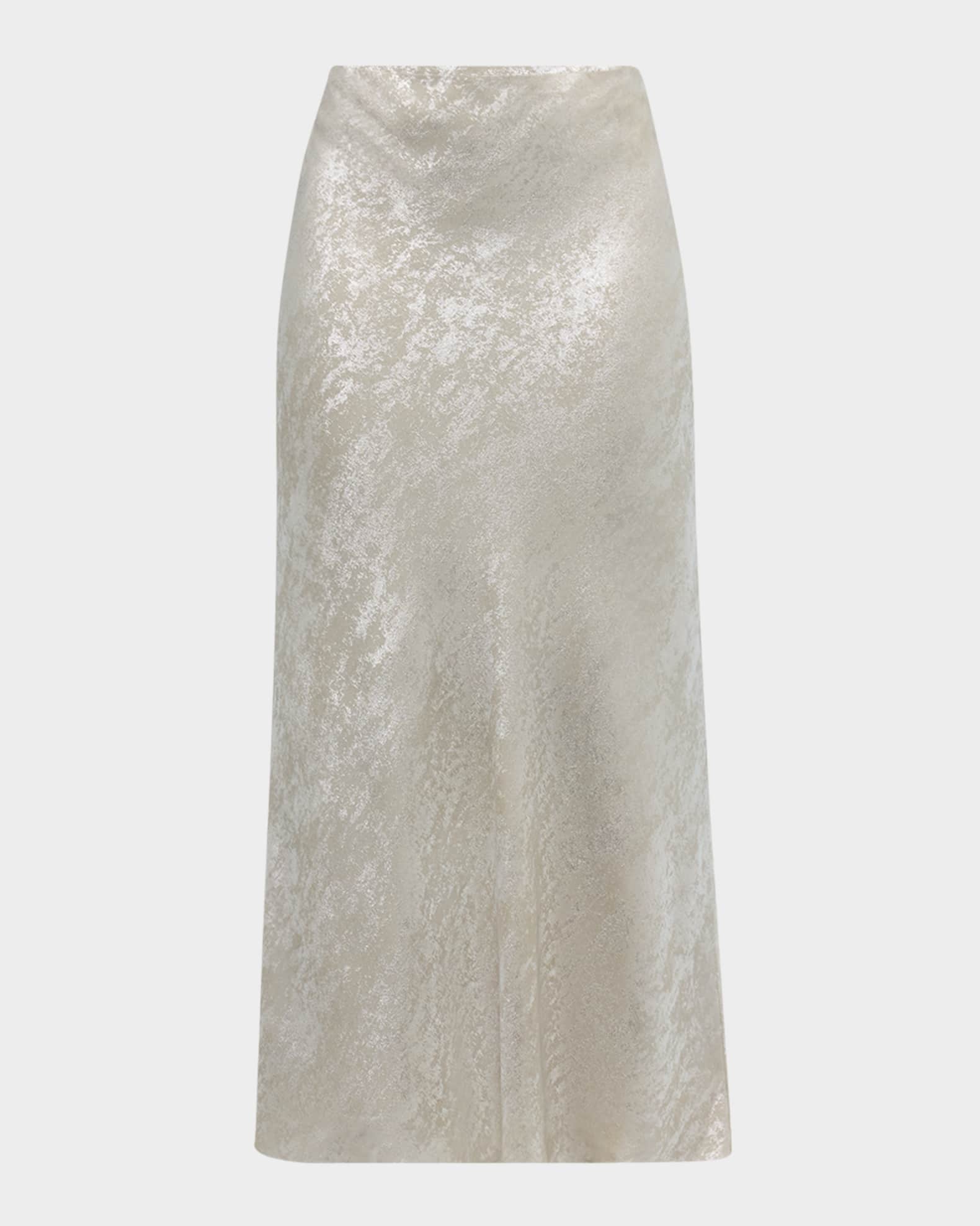 Clover Brushed Metallic Slip Skirt 0
