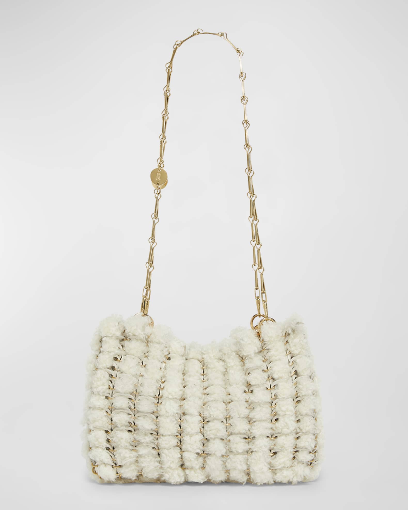 Sac a Main Disc-Link Lamb Fur Shoulder Bag 0