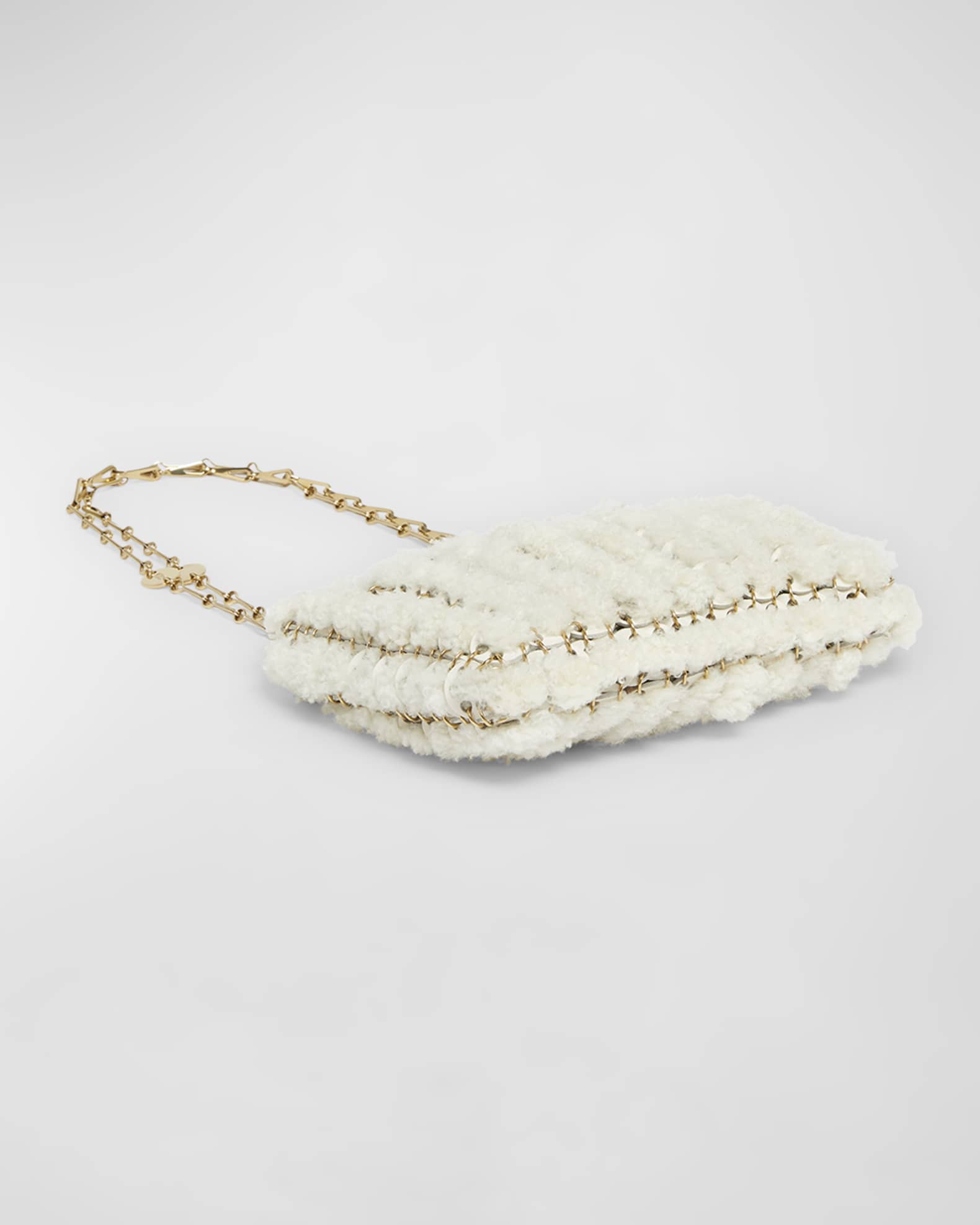 Sac a Main Disc-Link Lamb Fur Shoulder Bag 1
