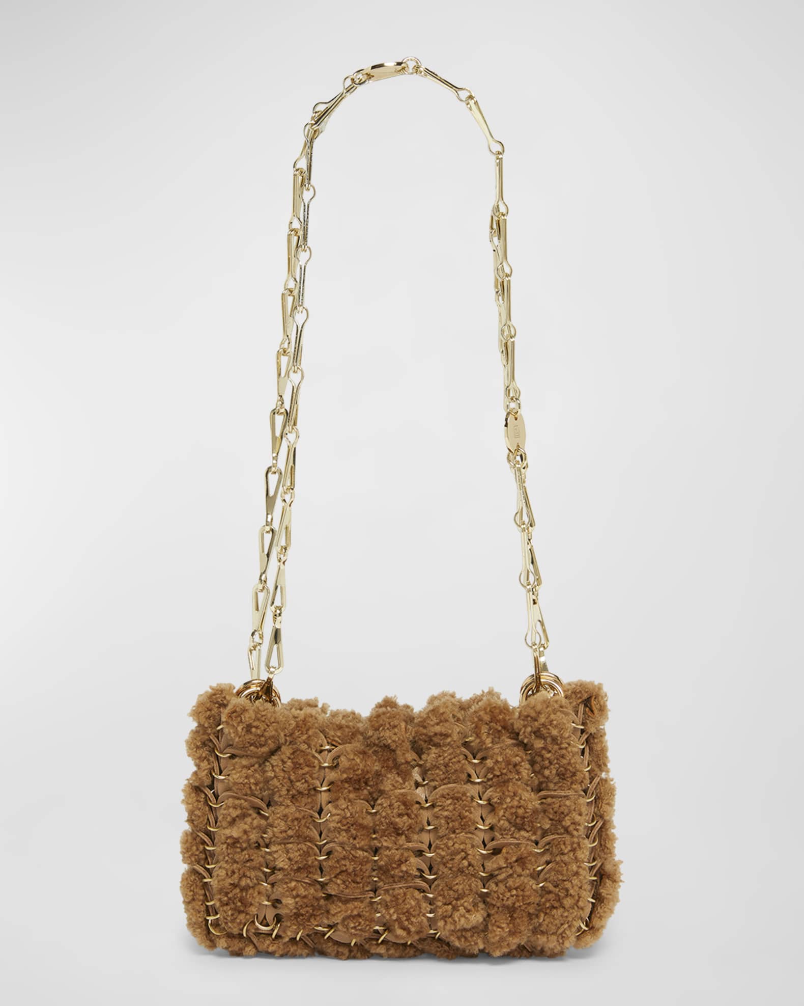 PACO RABANNE Women s 1969 Nano Shearling Shoulder Bag