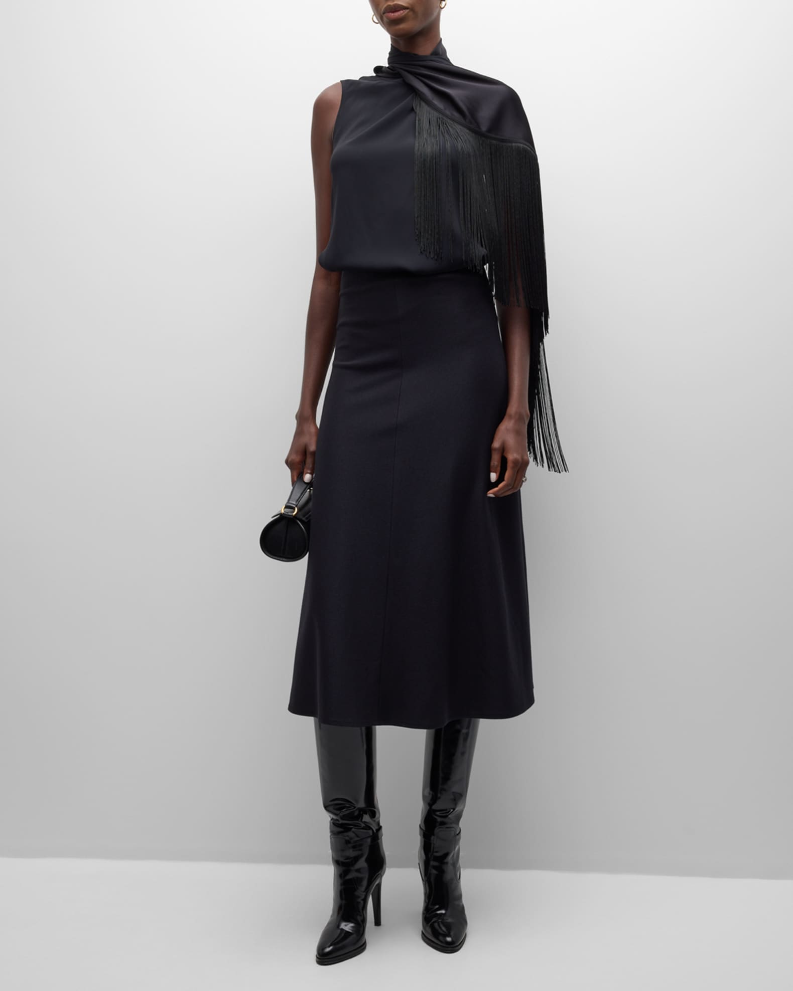 Django Fringe-Trim Turtleneck Top 1