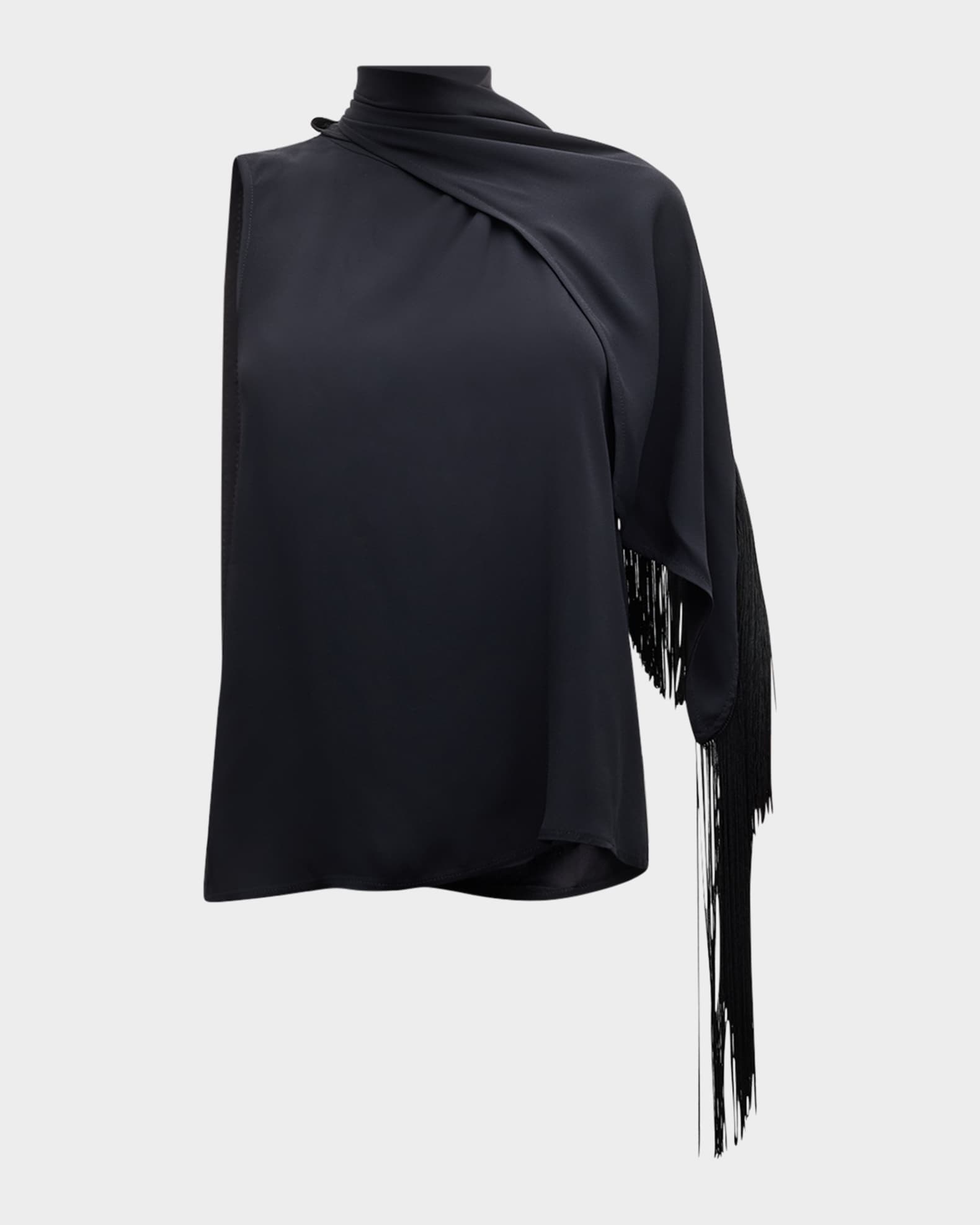 Django Fringe-Trim Turtleneck Top 0