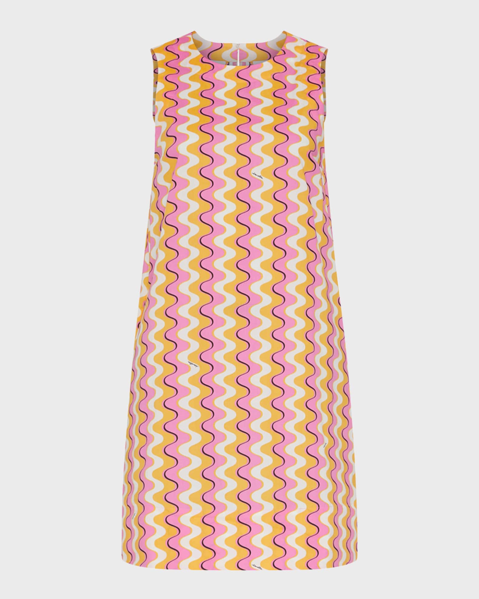 Marella Morina Wavy Striped Cotton Poplin Dress